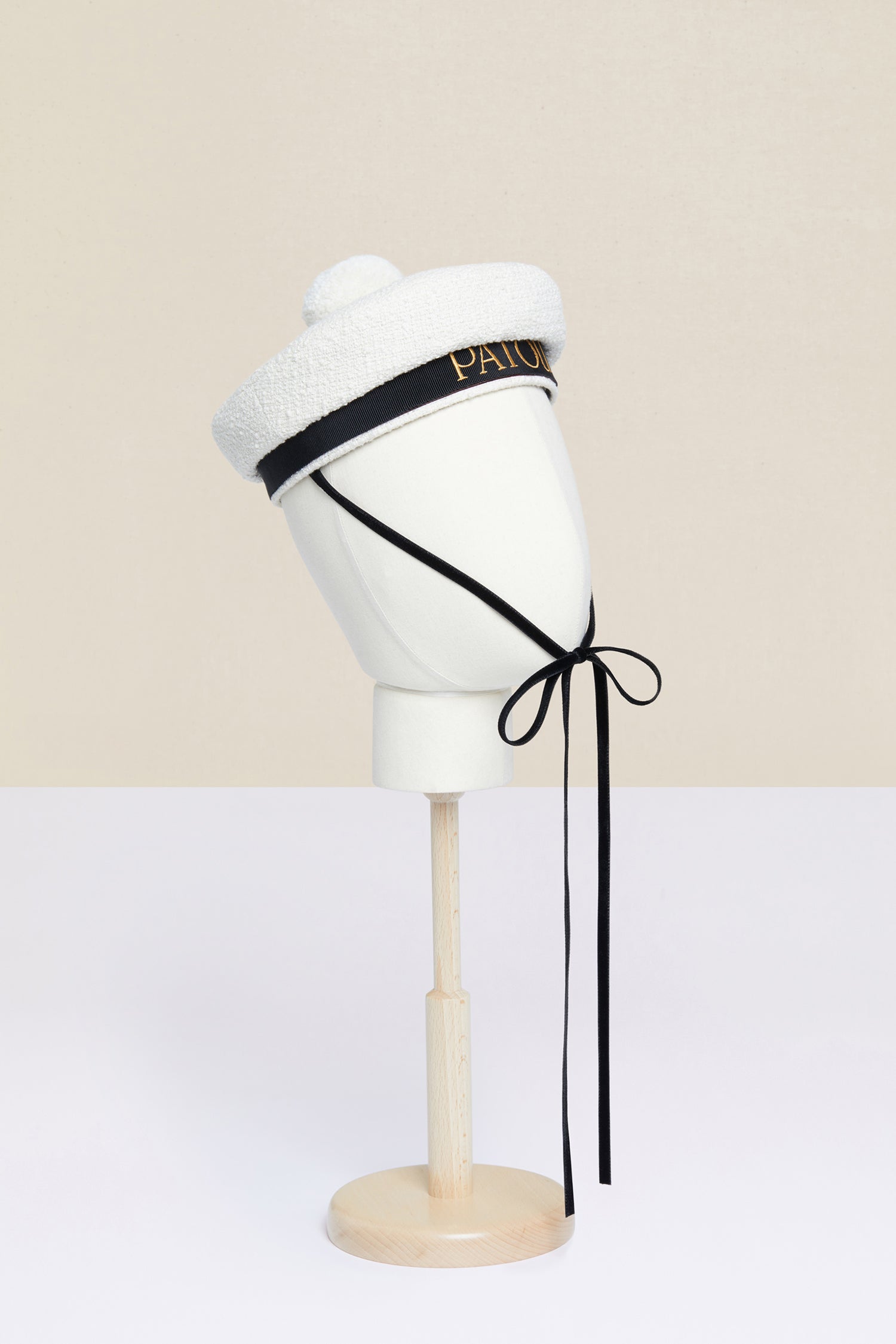 Patou Accessories Tweed sailor hat bob tweed sable TU pompon