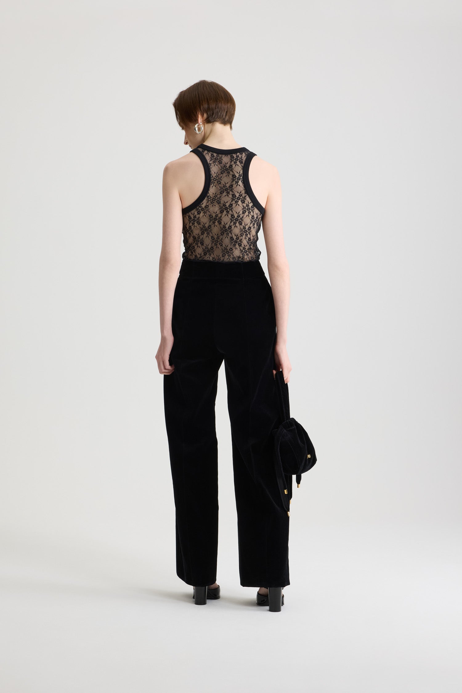 Patou TR0560170999B pantalon velours noir smoking