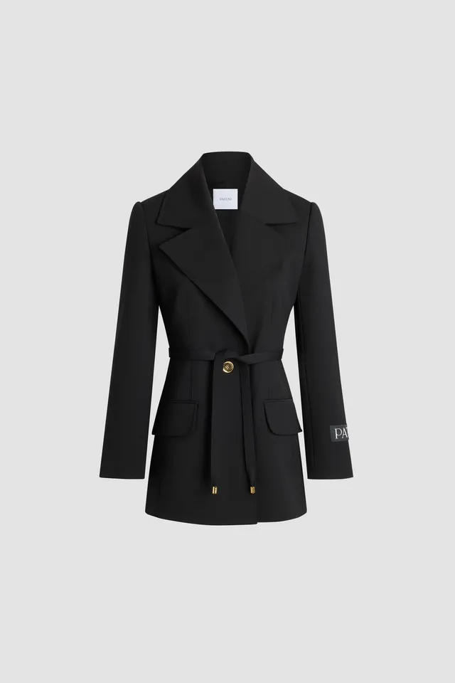Patou H25JA0610103999B veste noire laine technique
