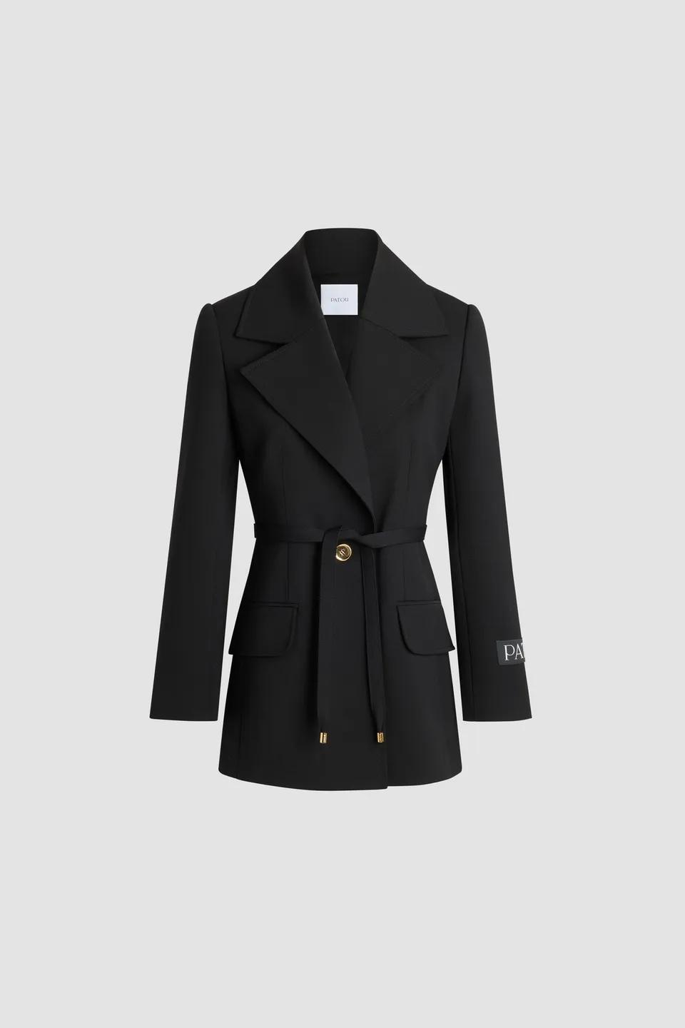 Patou H25JA0610103999B veste noire laine technique