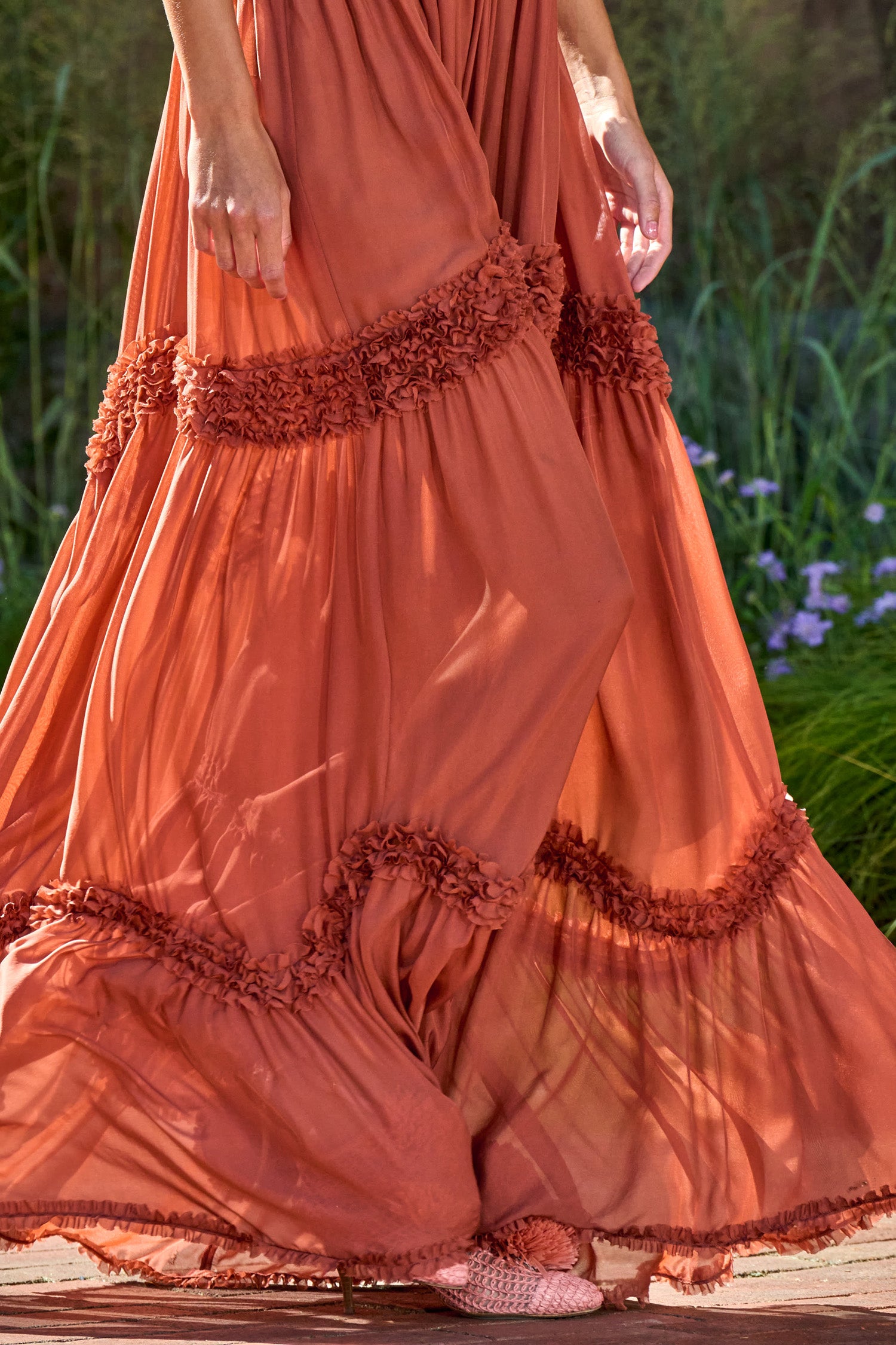 Ulla Johnson Naia robe longue soie argile