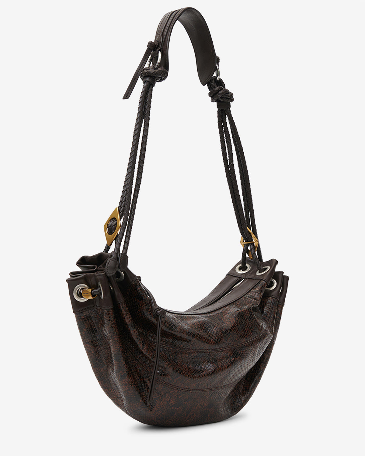Isabel Marant Maia Medium sac cuir effet python mocha