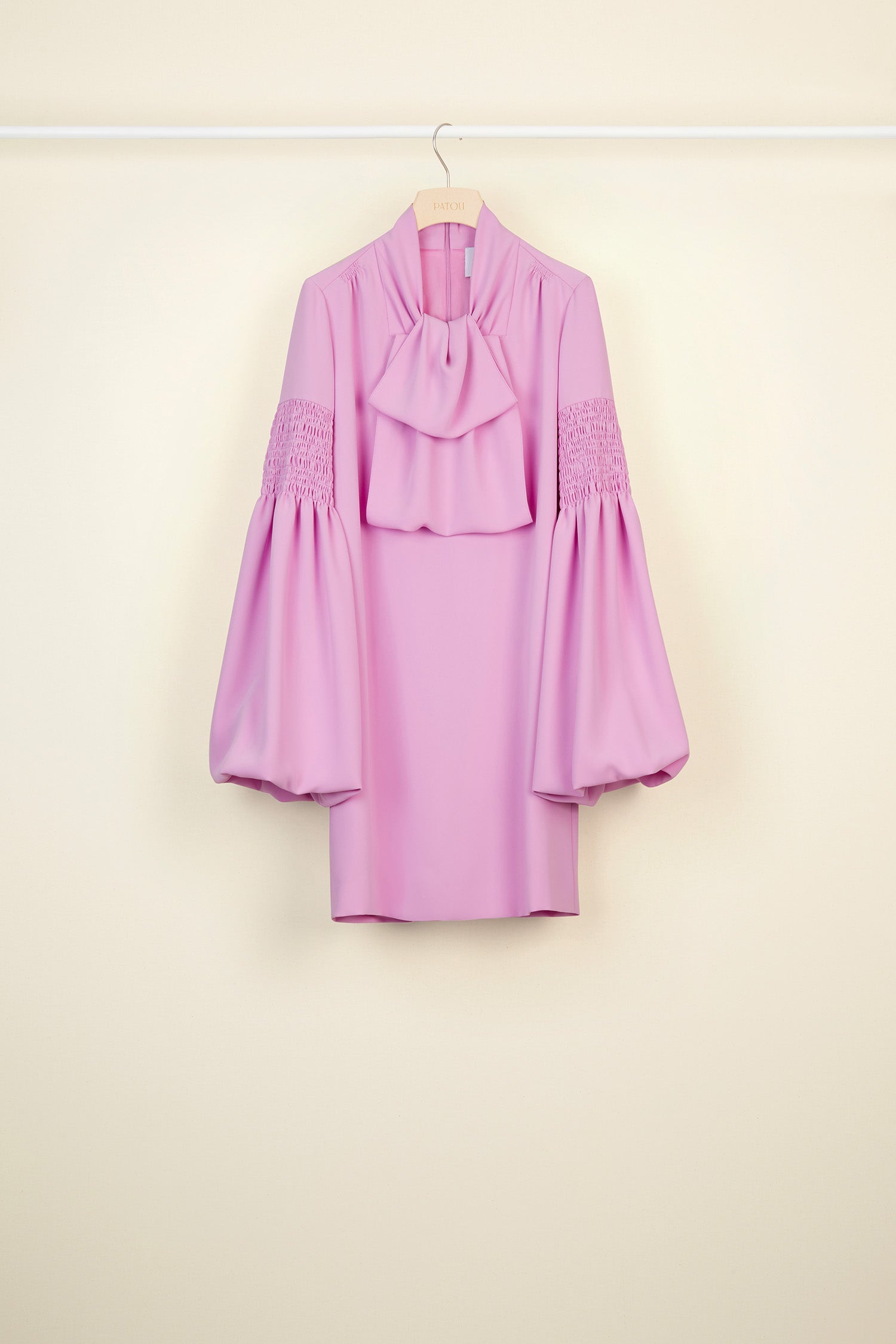 Patou DR011 mini robe lavallière lilas cady
