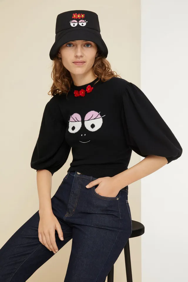 Patou Knitwear pull Barbamama noir P22KN086 laine cachemire