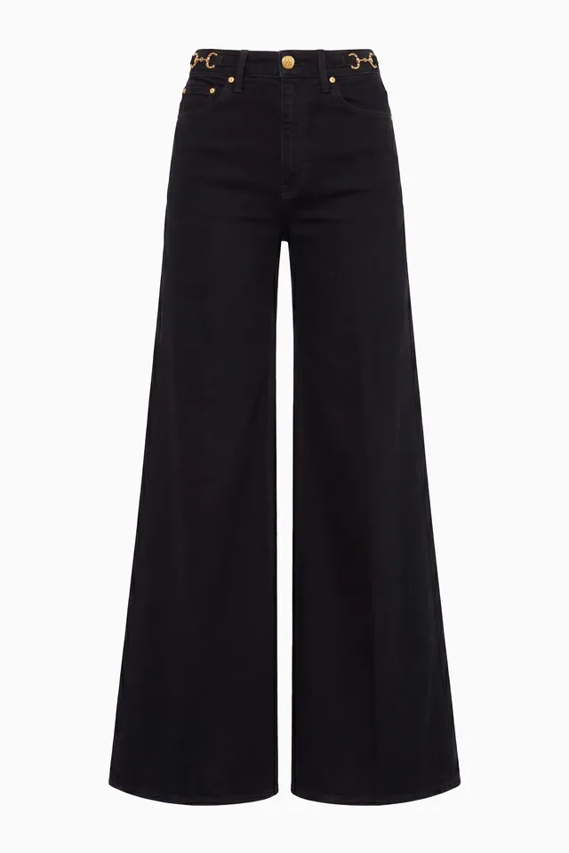 Ulla Johnson Valory Flare Jean jean flare noir stretch