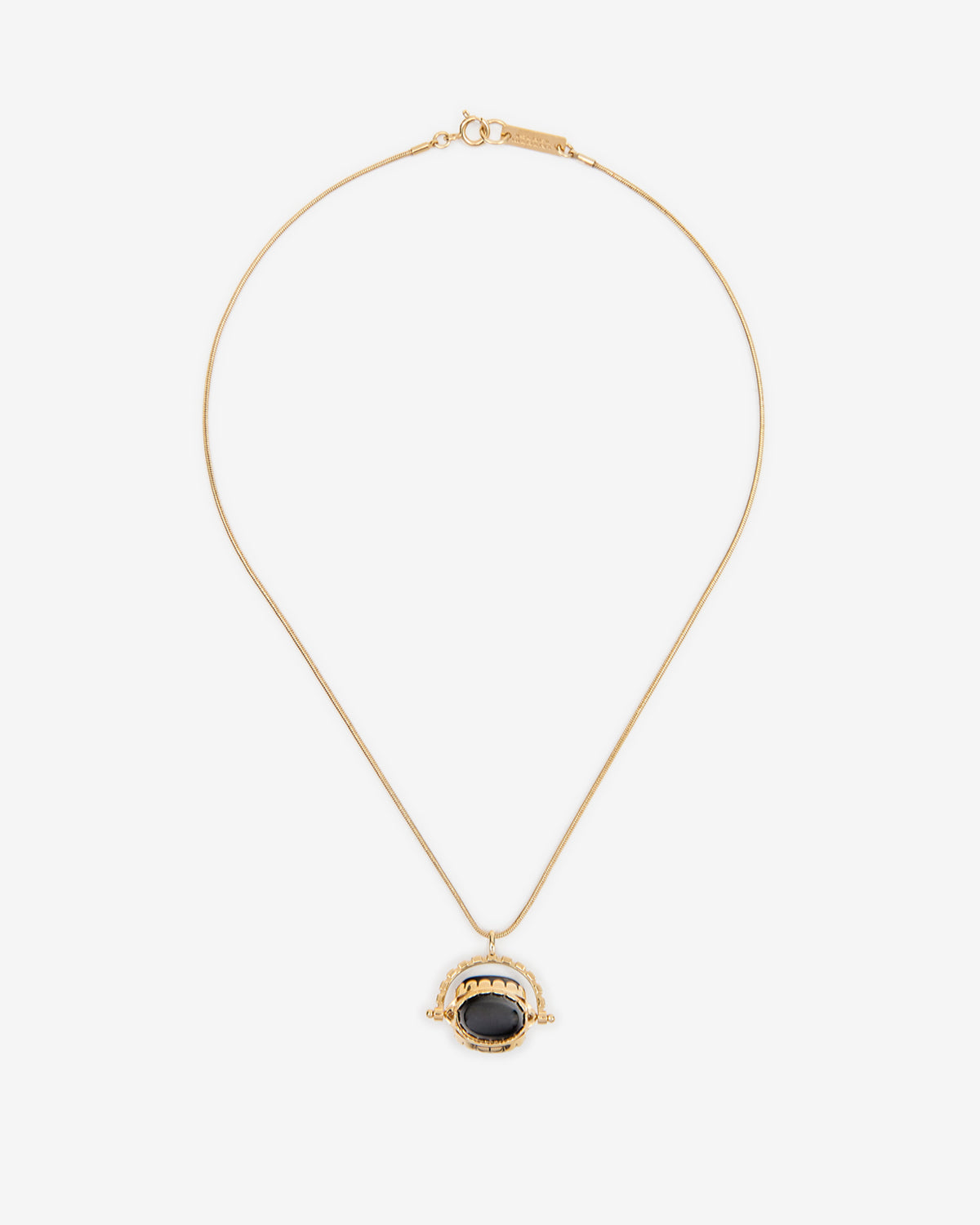 Isabel Marant Hanae Collier pendentif noir doré