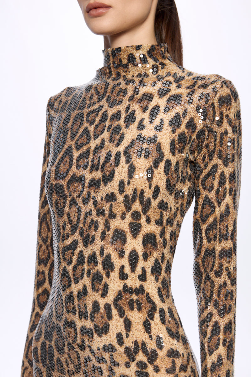 ATU Body Couture Catsuits combinaison léopard sequins S