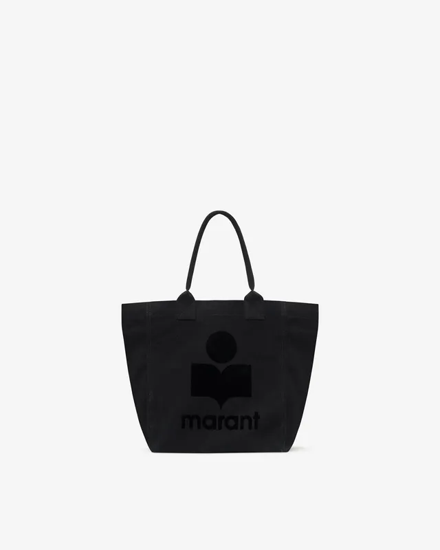 Isabel Marant Yenky Small sac cabas noir toile coton