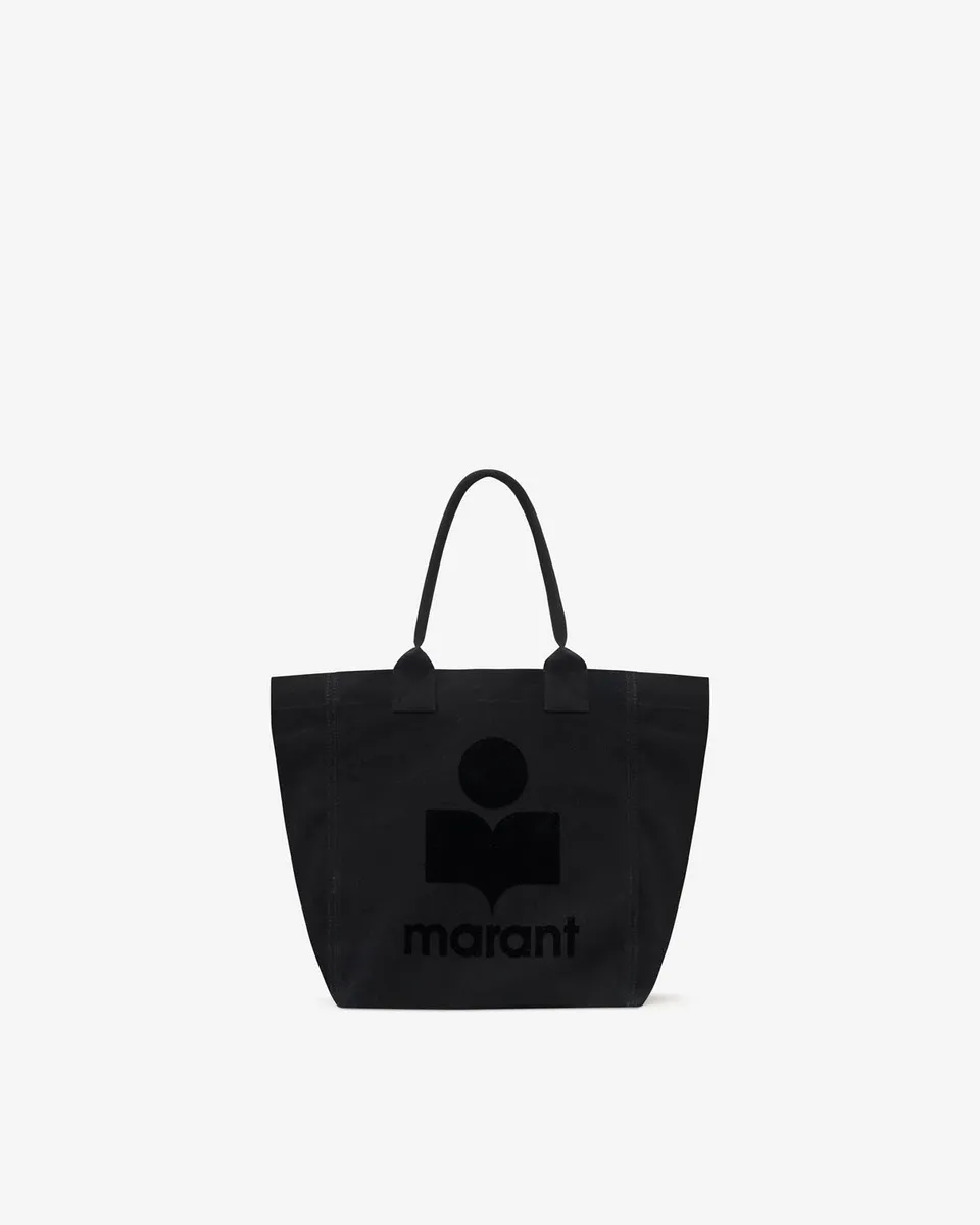 Isabel Marant Yenky Small sac cabas noir toile coton