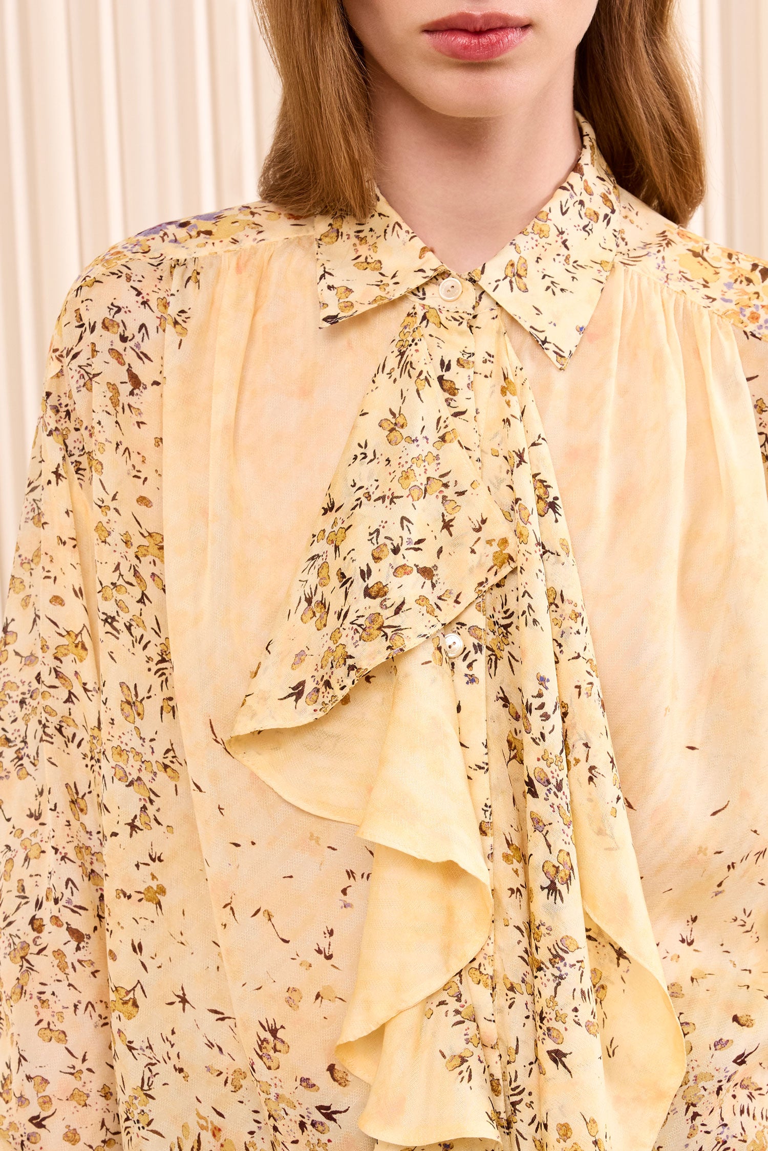 Ulla Johnson Gesture chemisier soie Forsythia jacquard