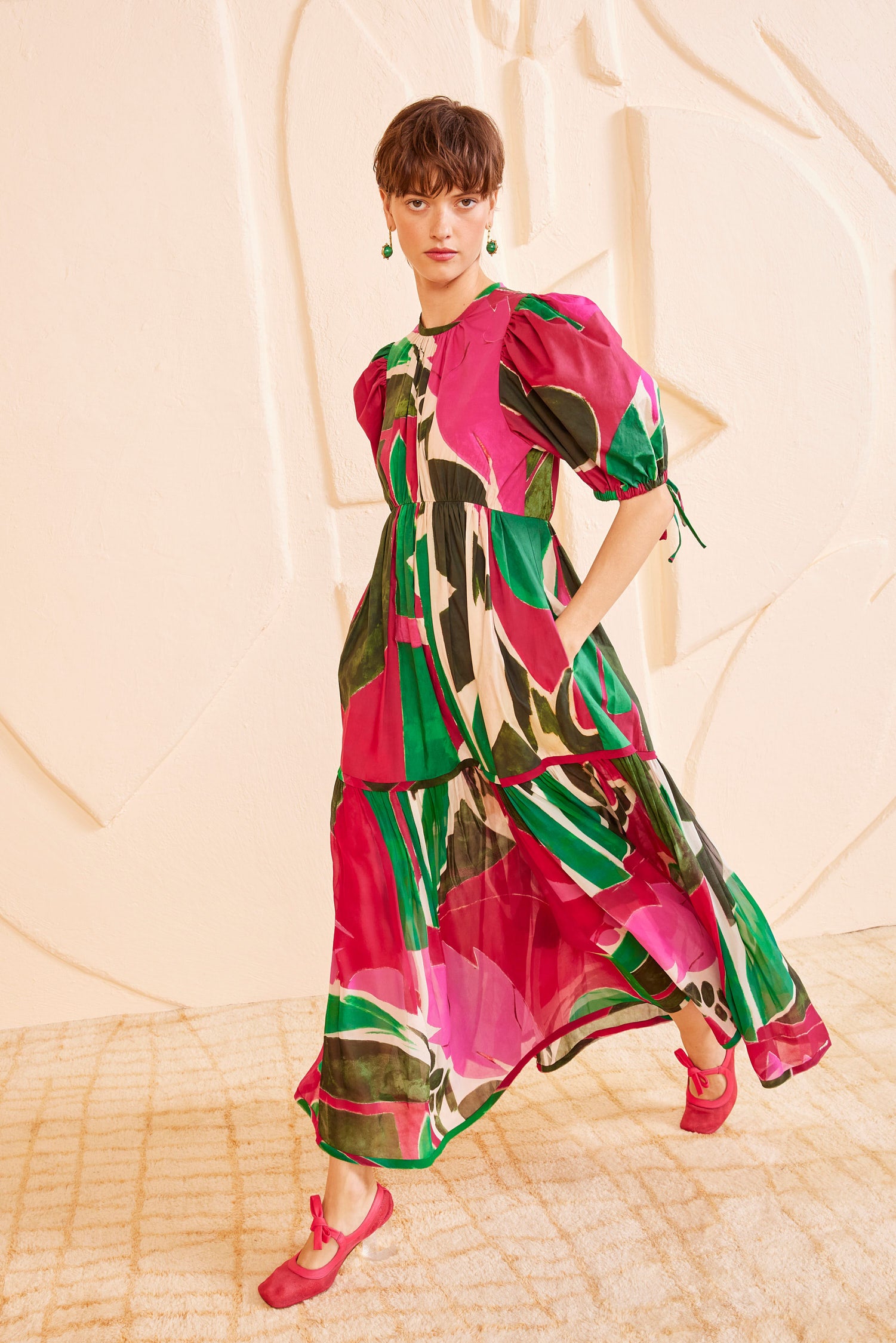 Ulla Johnson Collage robe coton Palingenesis