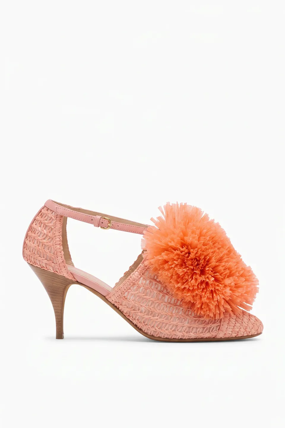 Ulla Johnson Raffia escarpins Seashell talon 75mm