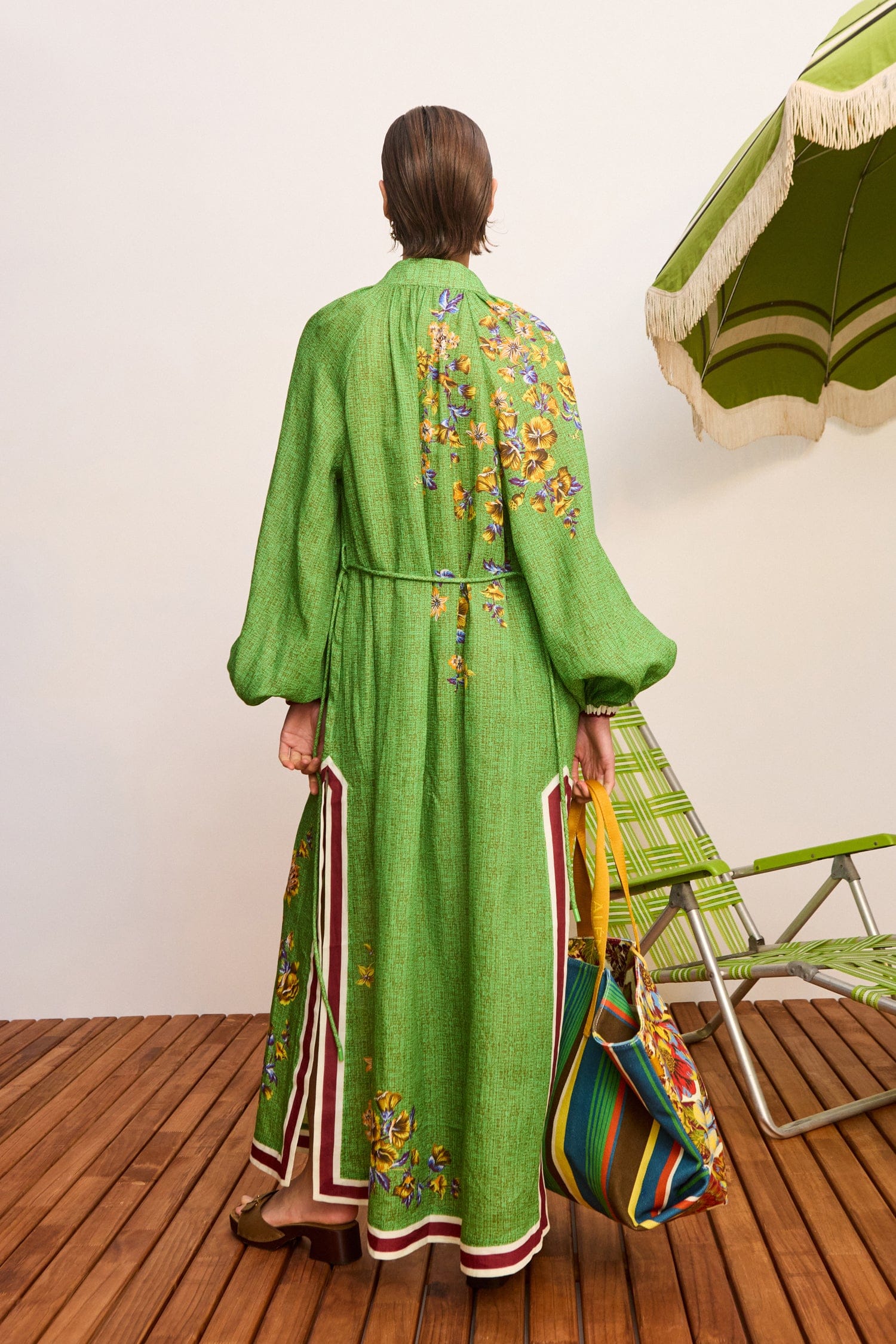 Alemäis Phyllis Midi Robe ramie ceinture