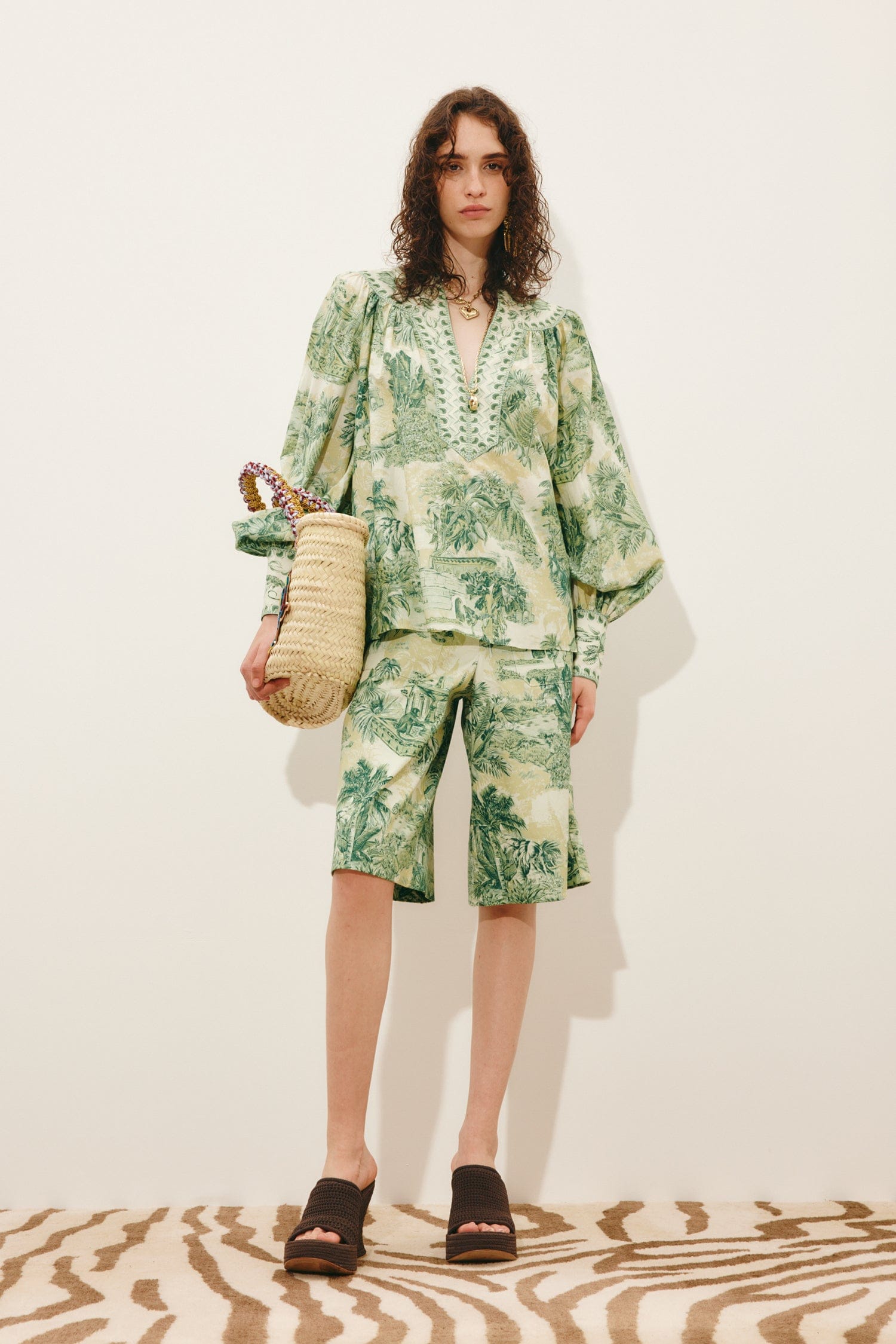 Alemais Sara blouse chemisier coton soie imprimé botanique