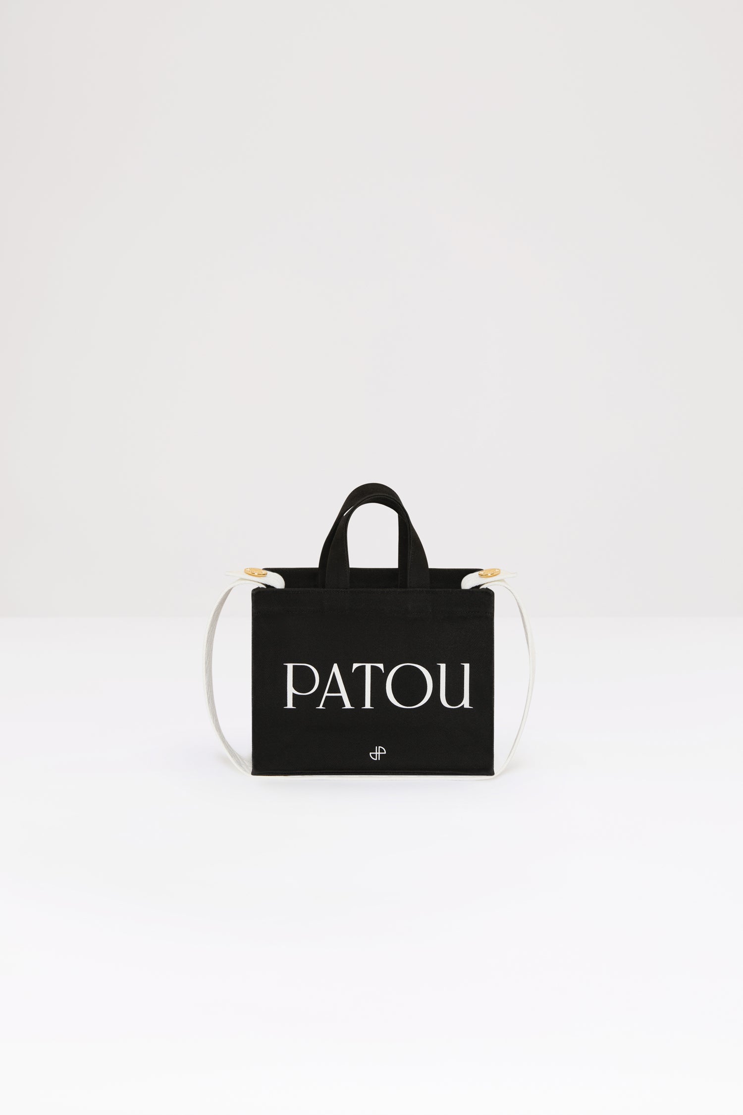 Patou Bags tote toile coton bio logo noir anses épaule TU