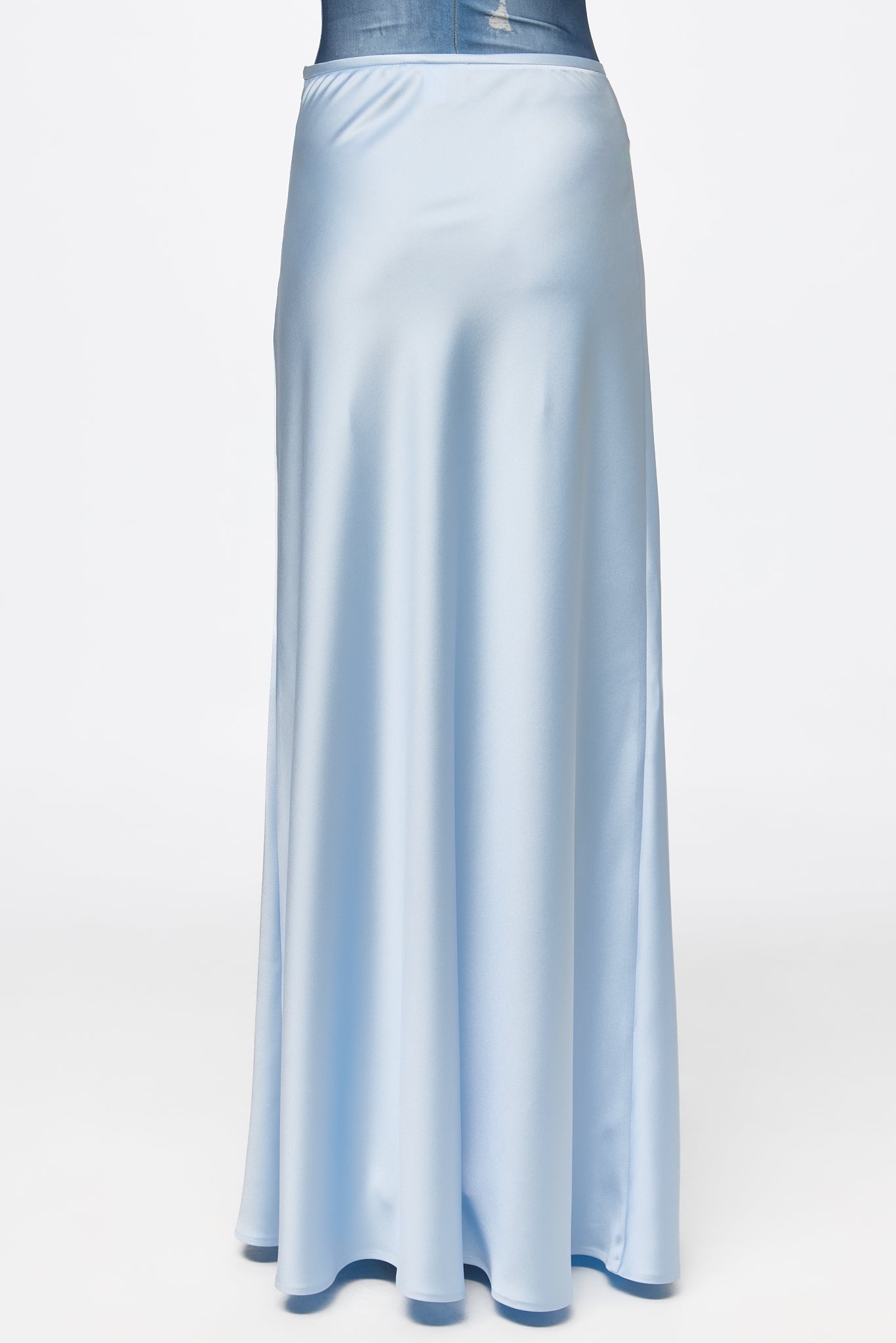 ATU Body Couture Skirts jupe longue satin bleu clair