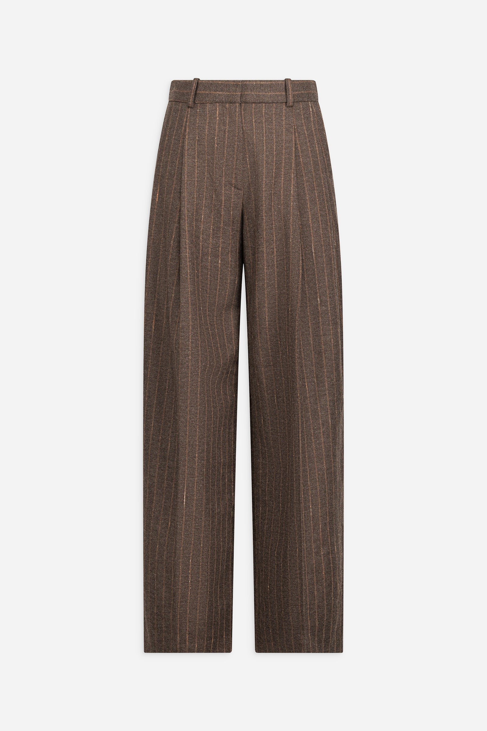 Paul & Joe Elfe Pantalon à plis twill laine rayé large