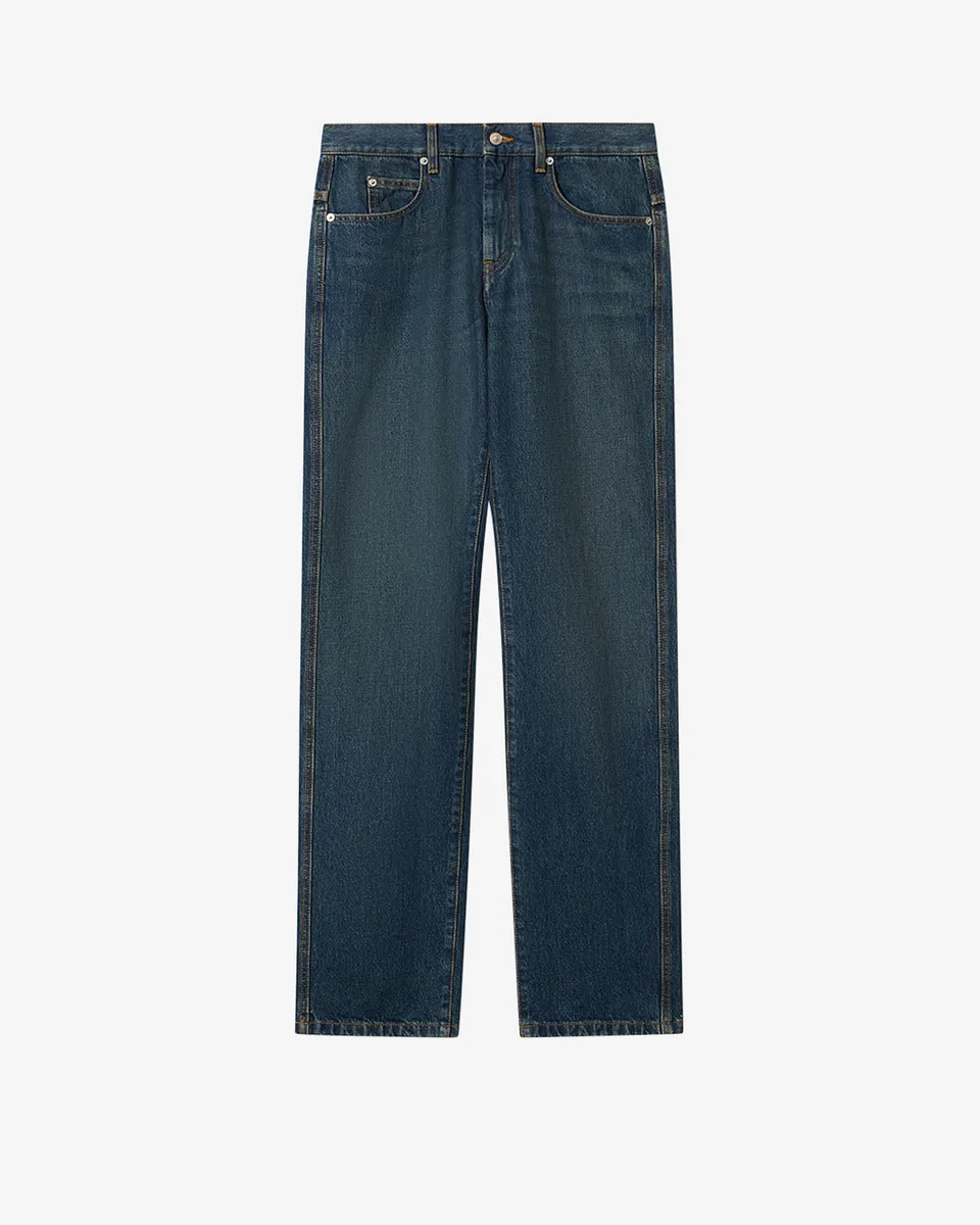 Isabel Marant Lewys PA0469HG jean droit bleu délavé