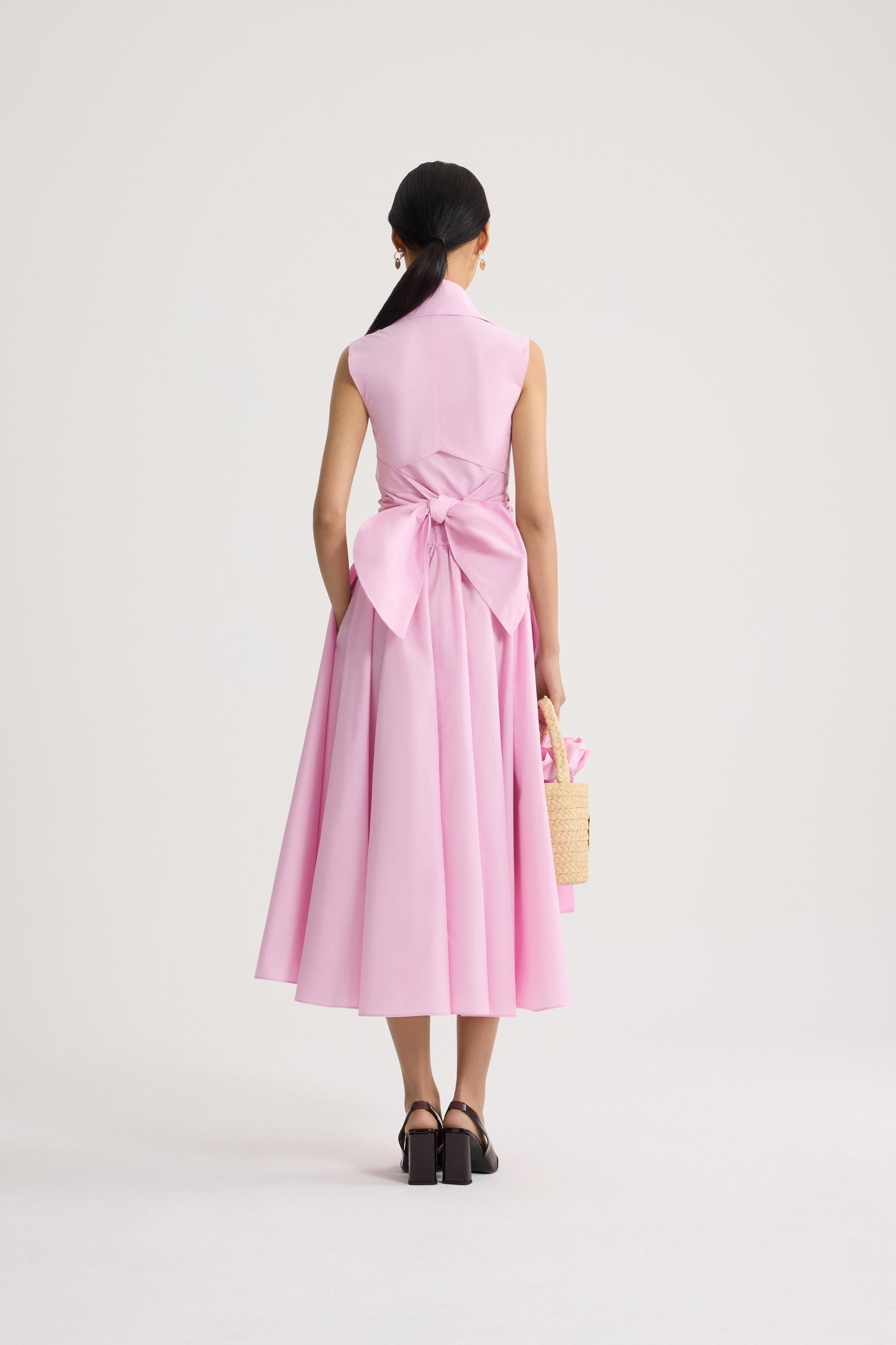 Patou DR2230011457P Robe midi faille primrose pink
