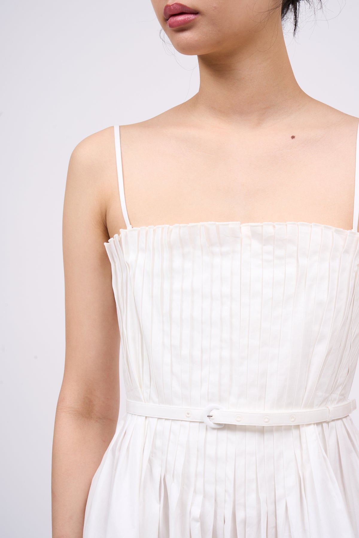 Paul & Joe Clara robe bustier midi popeline coton