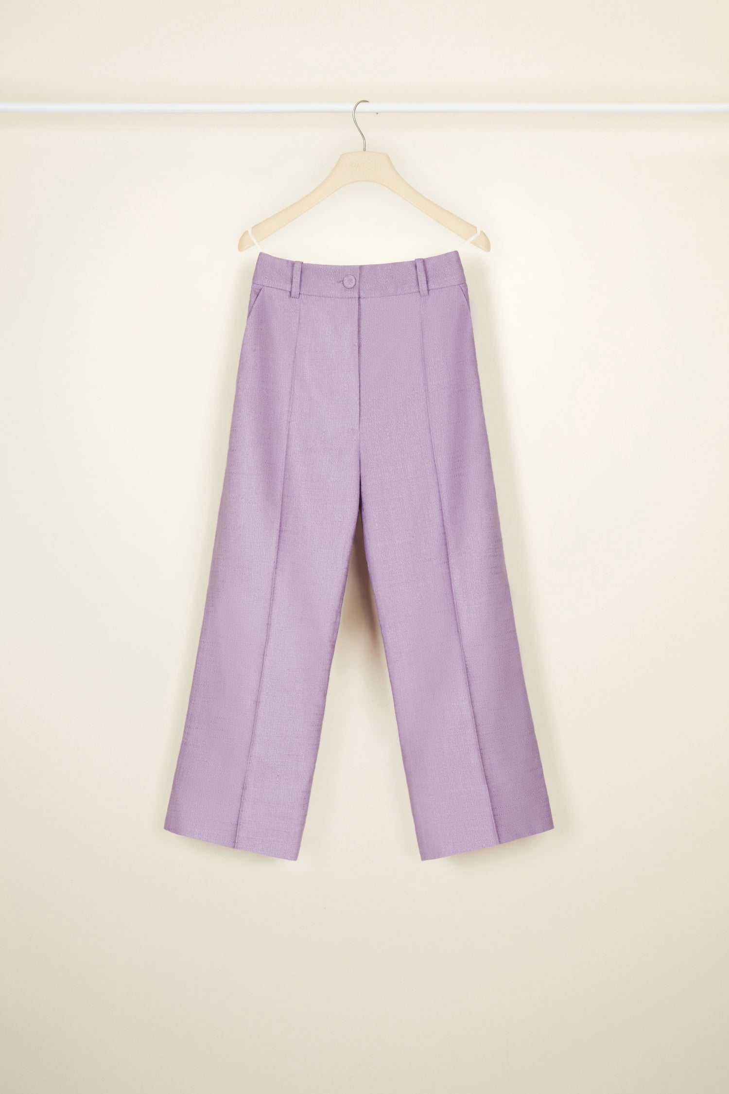 Patou A21TR0010088478L pantalon tweed lavande court