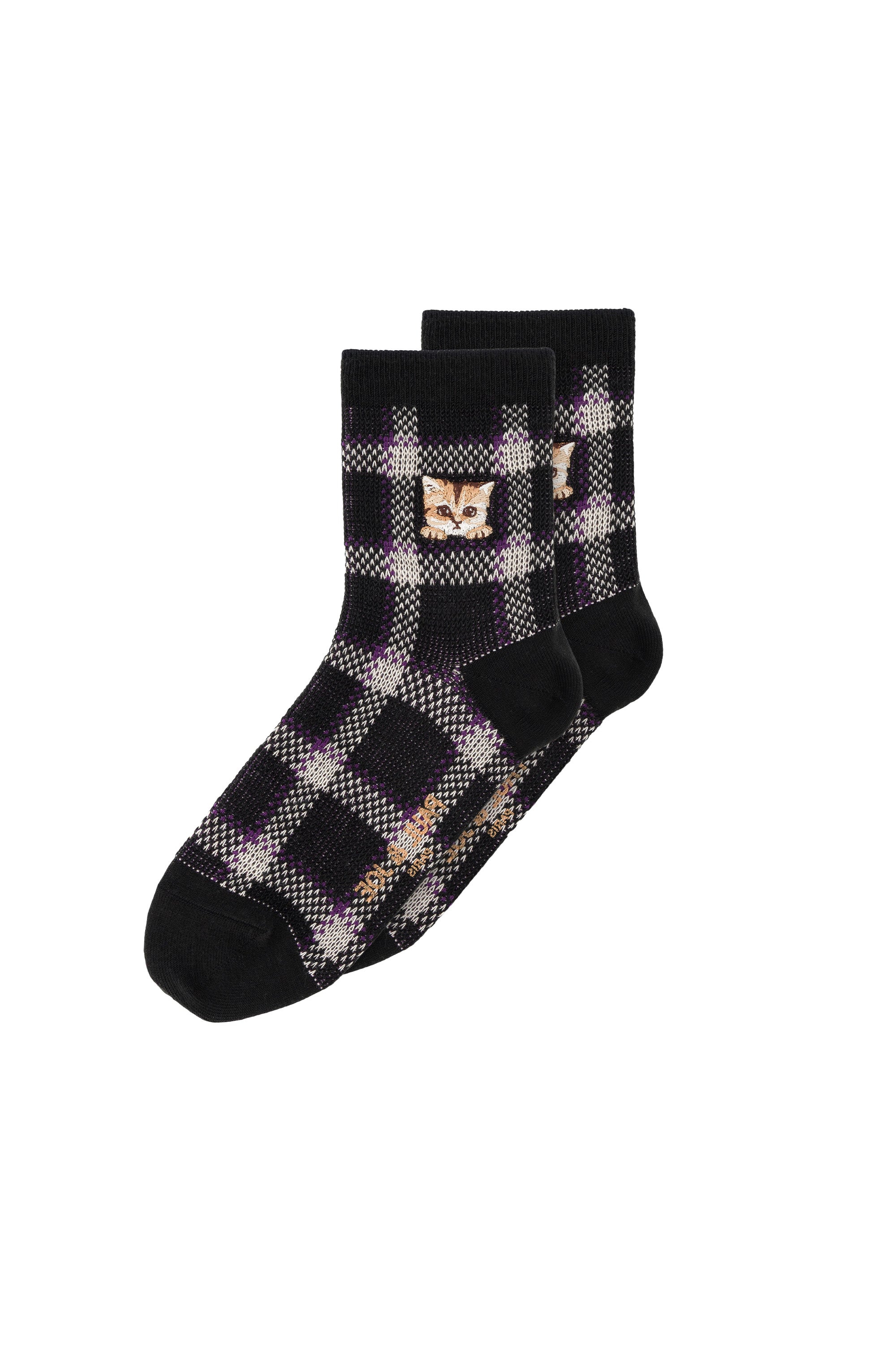 PAUL & JOE Nounette chaussettes basses Prince de Galles noires 36-39
