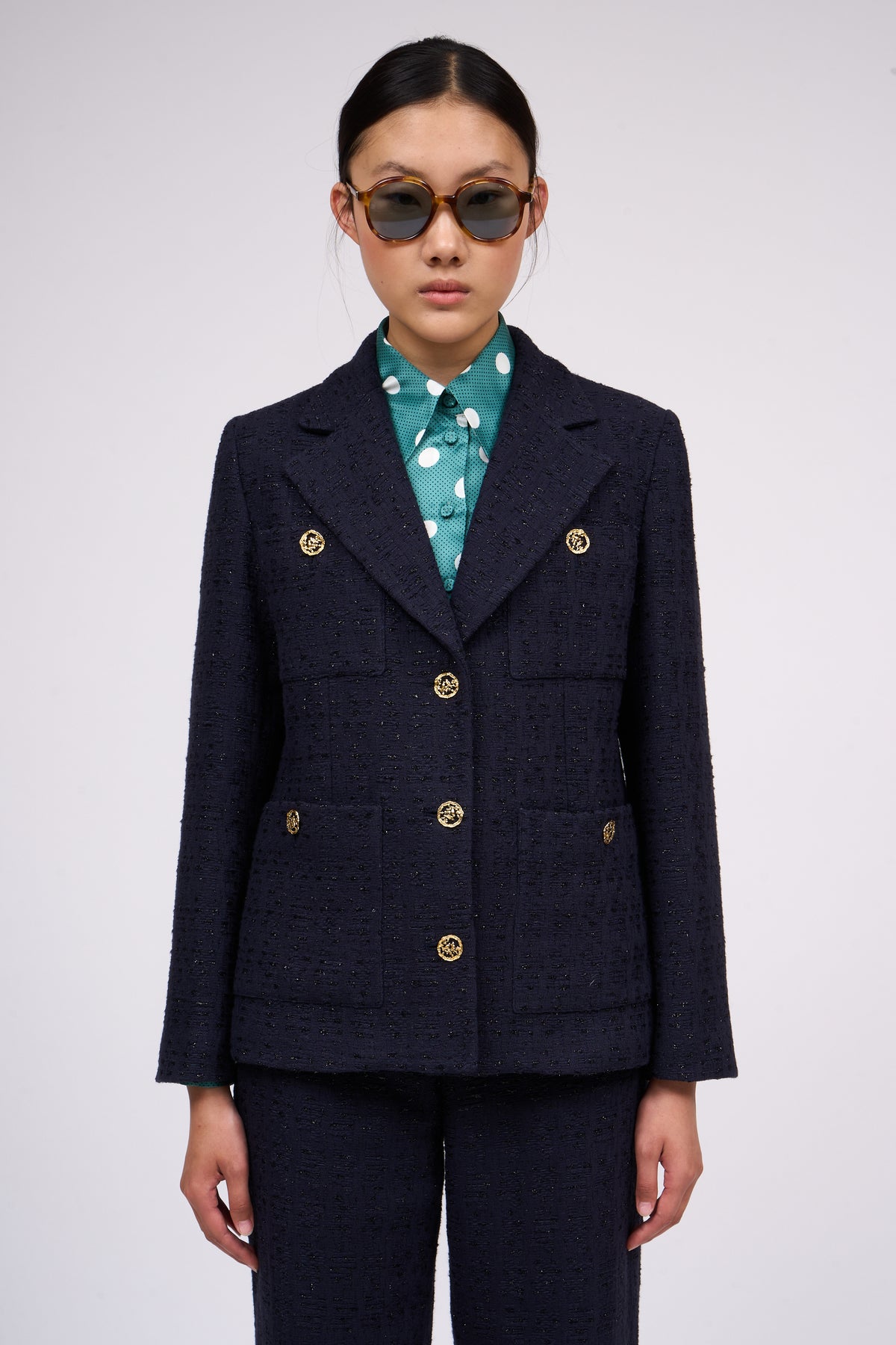 Paul & Joe Laetitia veste tweed lurex cintrée