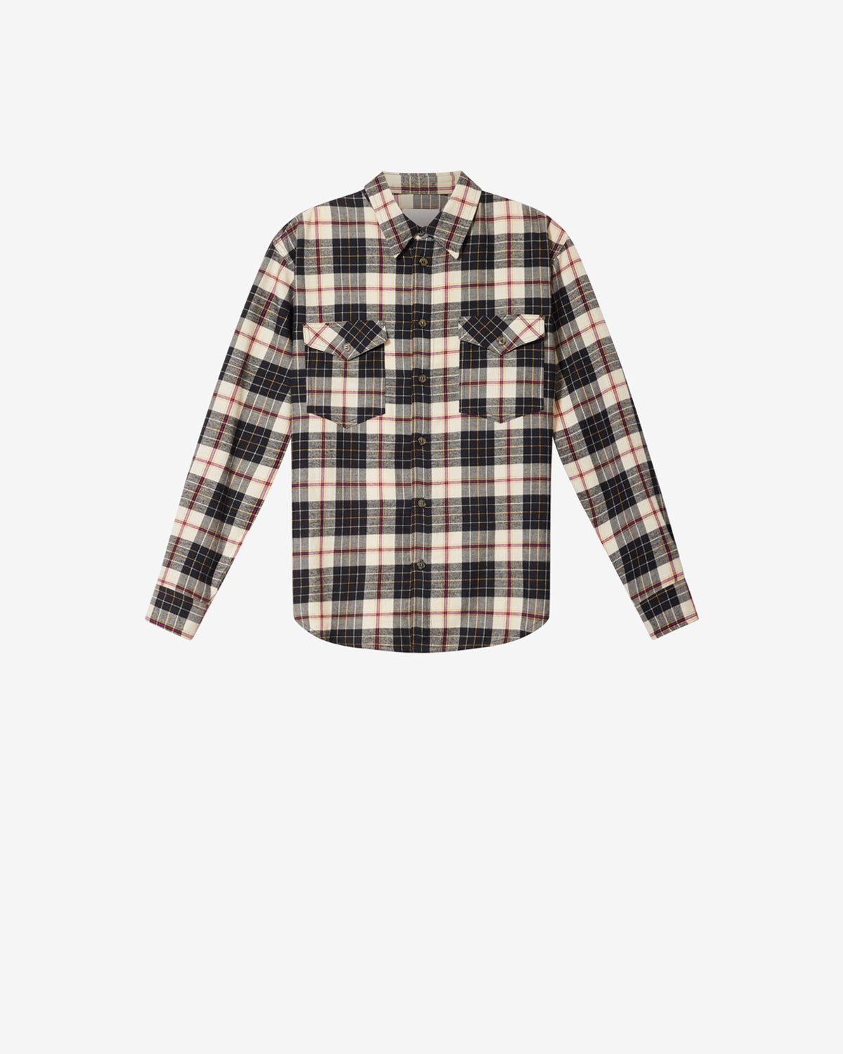 Isabel Marant Saul CH0366HC chemise carreaux écru noir