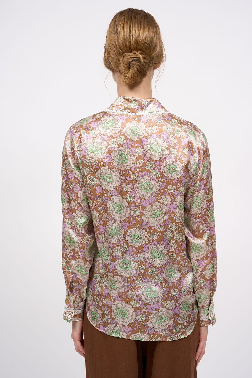 Paul & Joe Hauts Chemise GERANIUM soie imprimé pivoines