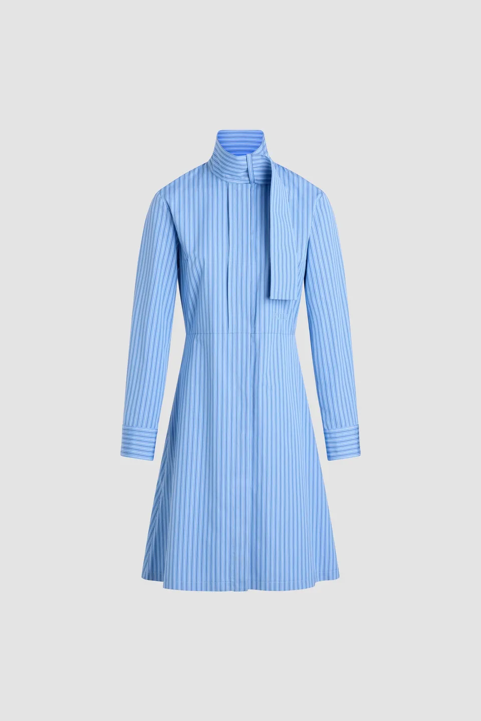 Patou DR192 robe chemise bleue rayures coton bio