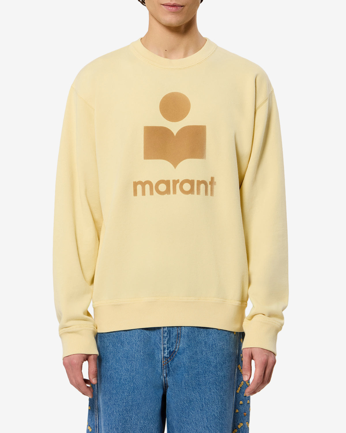 Isabel Marant Mikoy sweat coton beige logo
