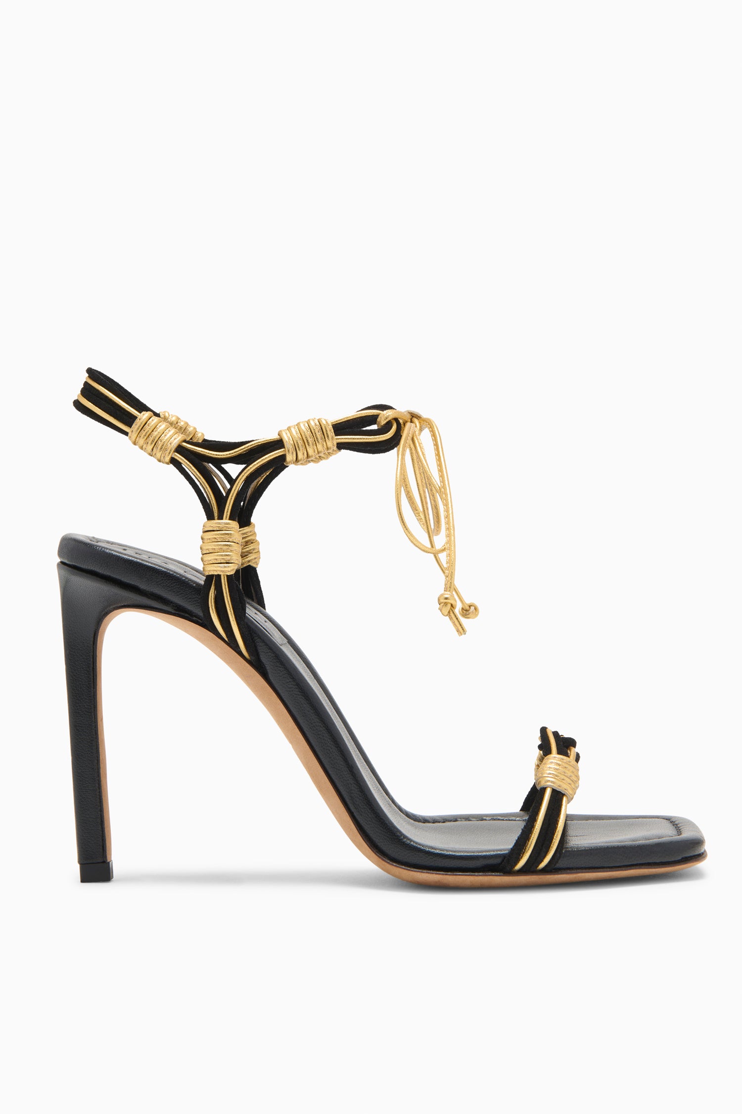 Ulla Johnson Aris UJ46002A escarpins gold noir talon 95 mm