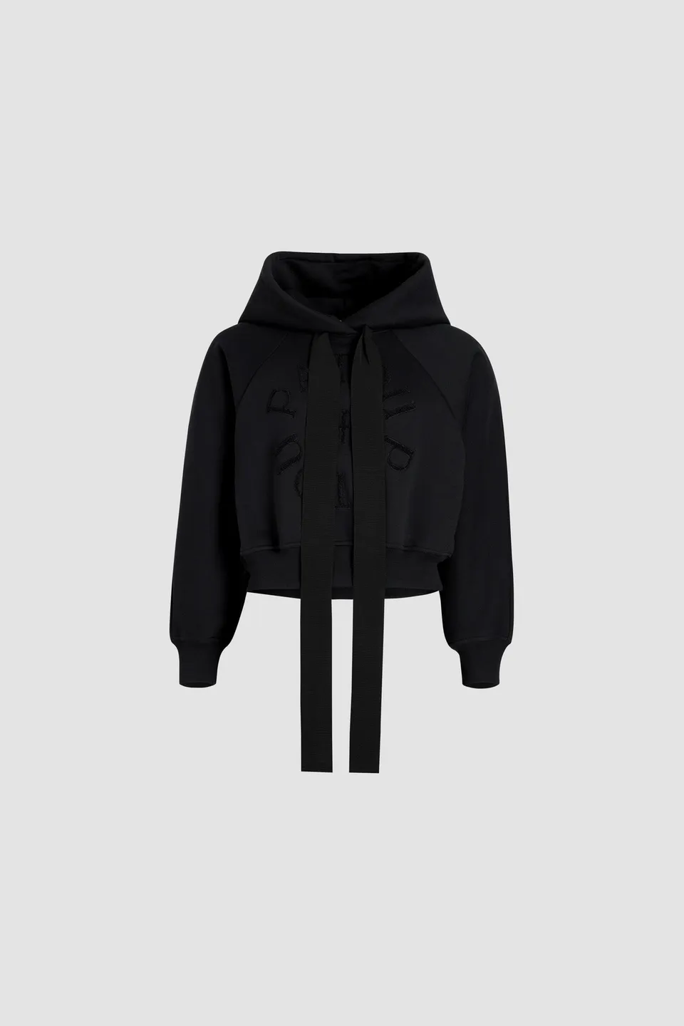 Patou H24JE069 hoodie sweat capuche noir coton bio
