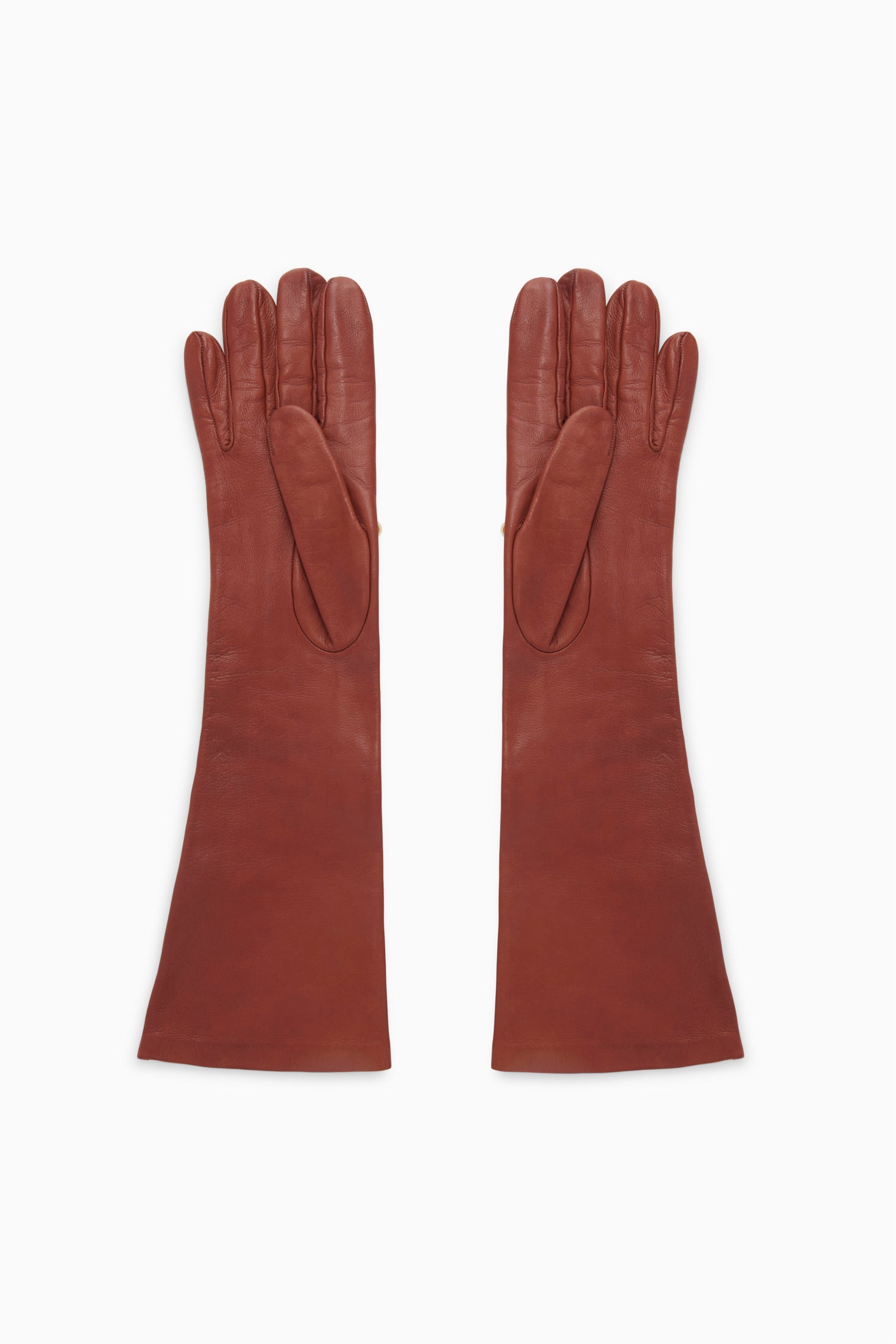 Ulla Johnson Laetitia FA251328 gants cuir Wenge perles