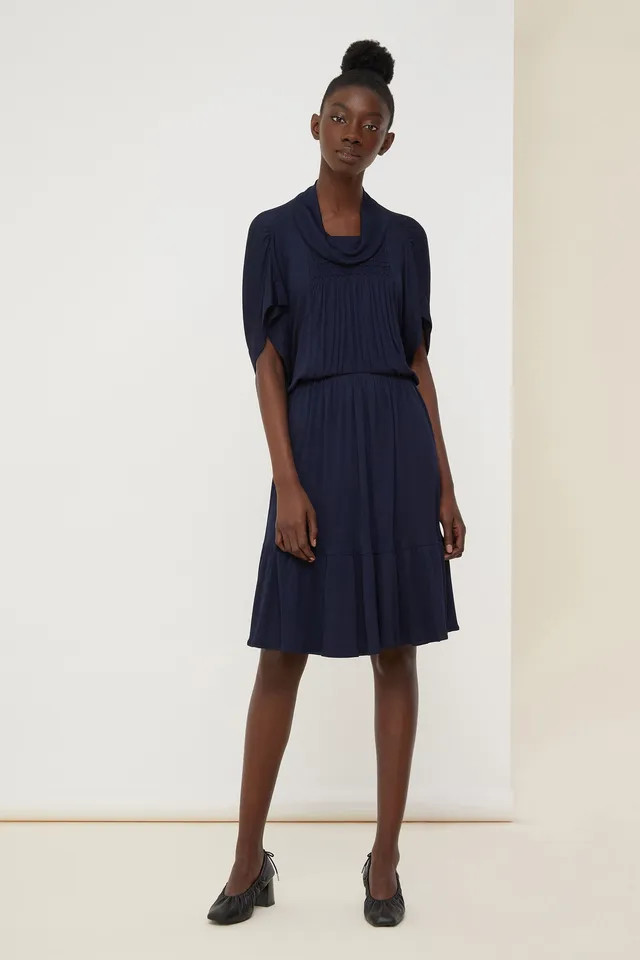 Patou DR0130036681N robe midi bleu saphir jersey