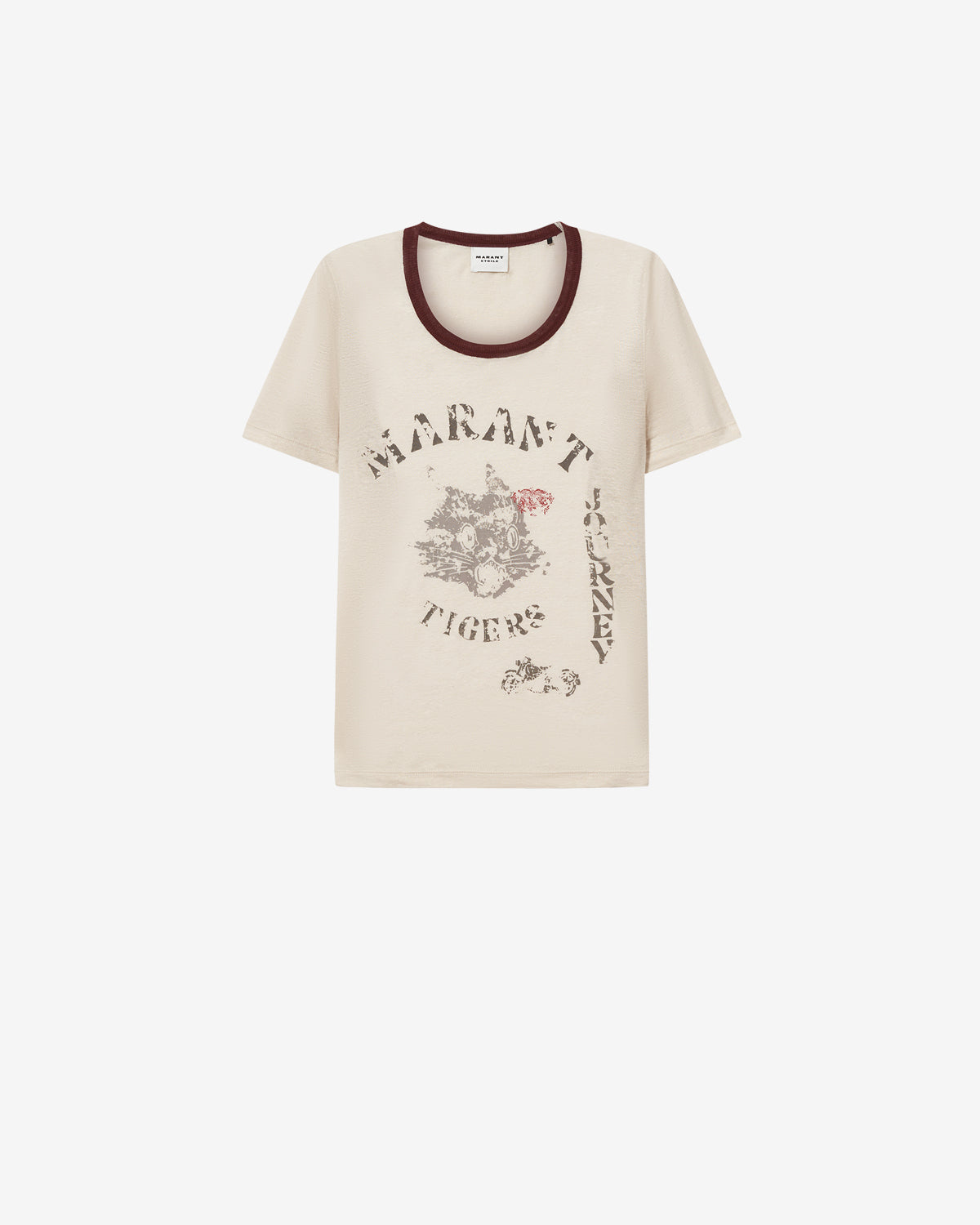 Isabel Marant Kiliann TS0016FA t-shirt beige clair lin