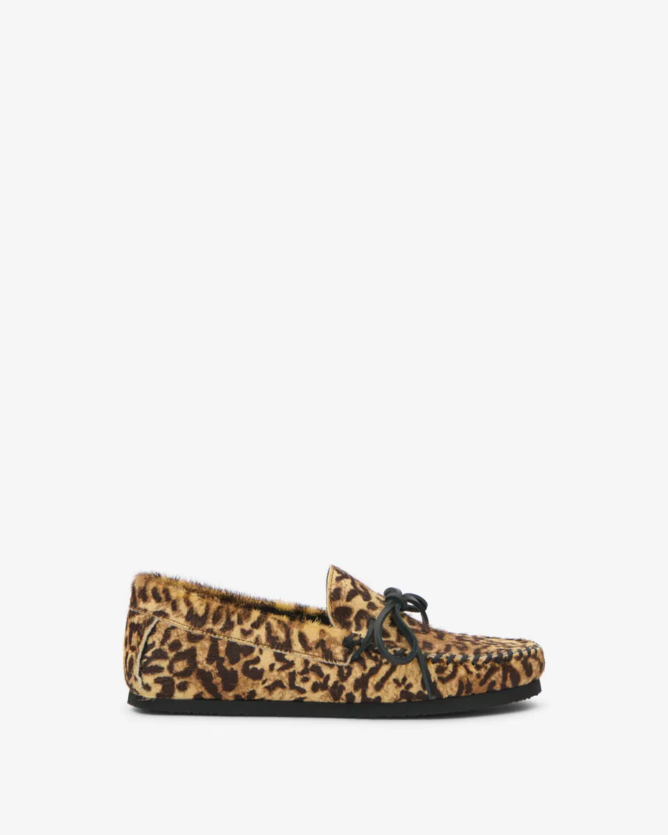 Isabel Marant Fitza MC0019FB mocassins cuir fauve zèbre