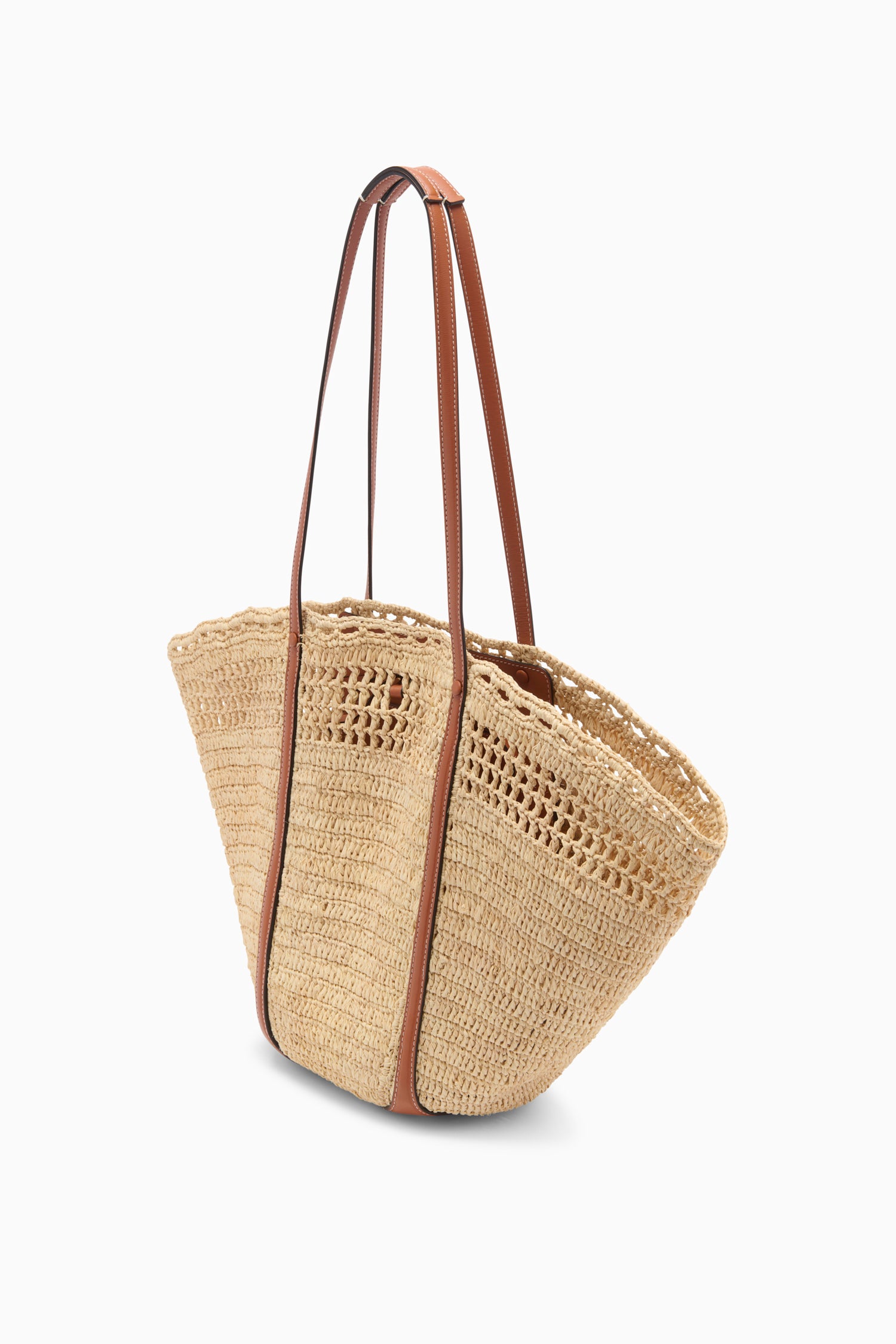 Ulla Johnson Marina sac cabas raphia naturel crochet