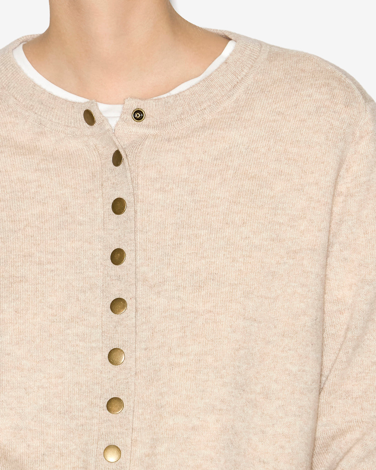 Isabel Marant Idesia cardigan laine beige clair