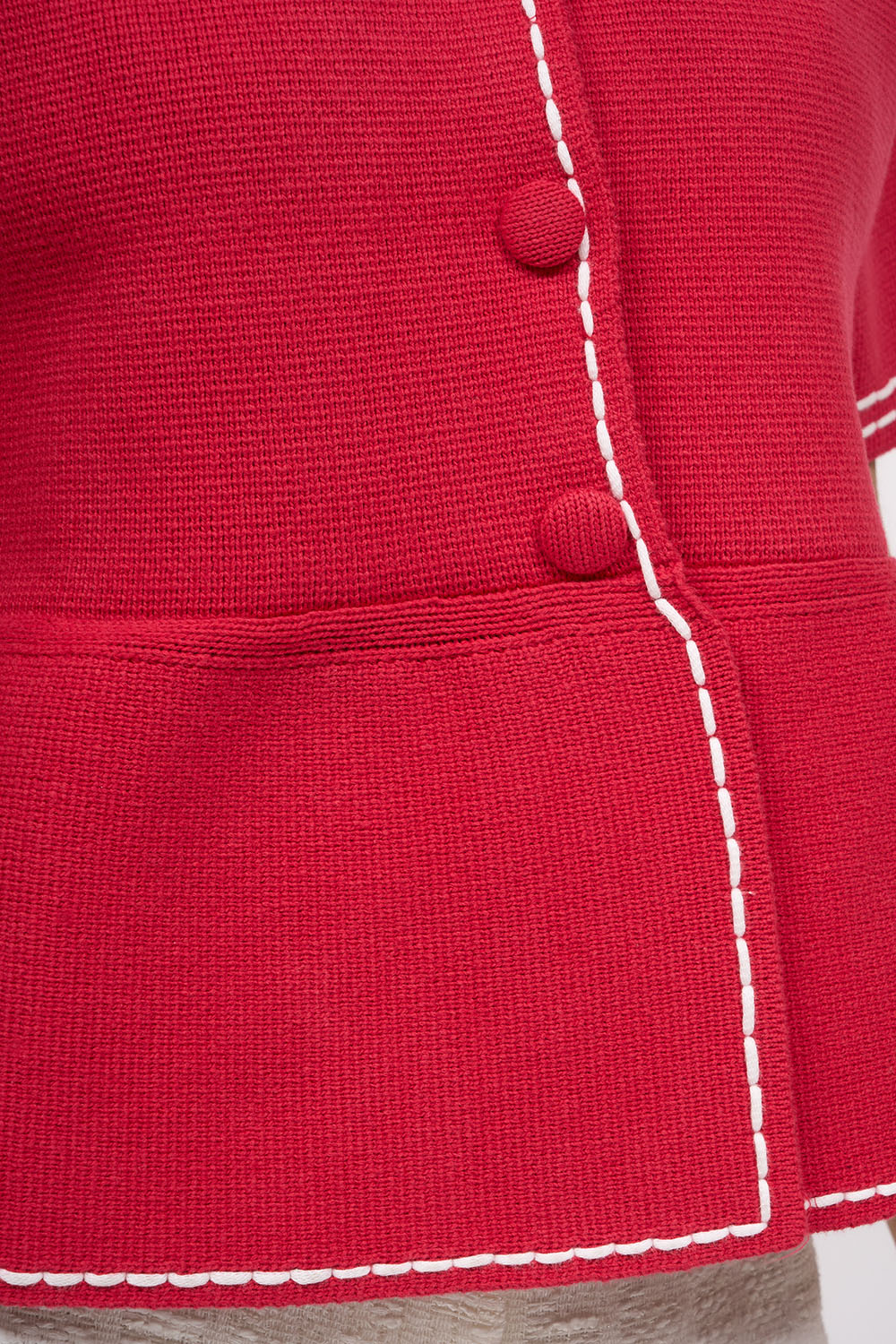PAUL & JOE Mailles cardigan Fanfan Milano coton surpiqûres