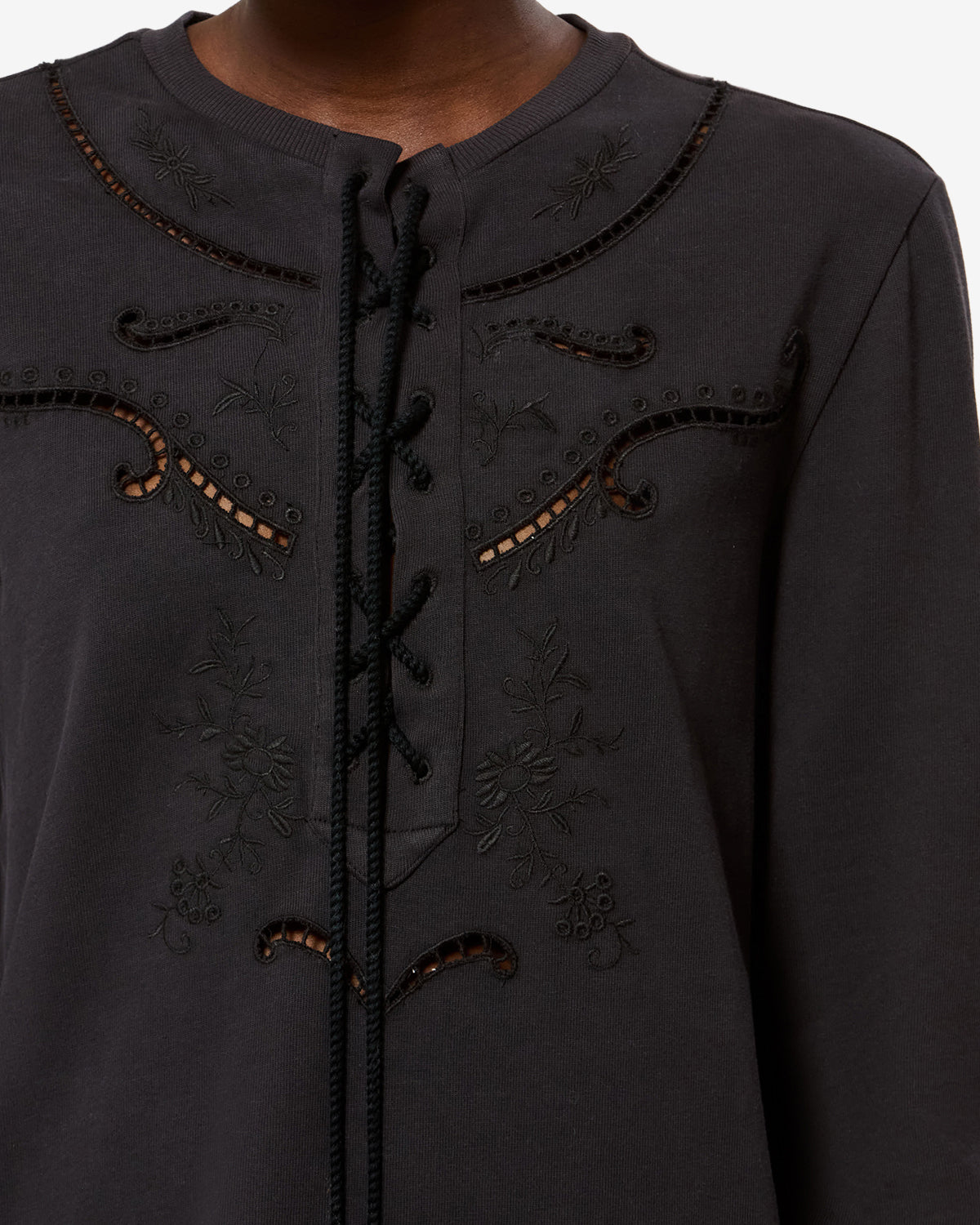 Isabel Marant Elka robe noir délavé jersey coton