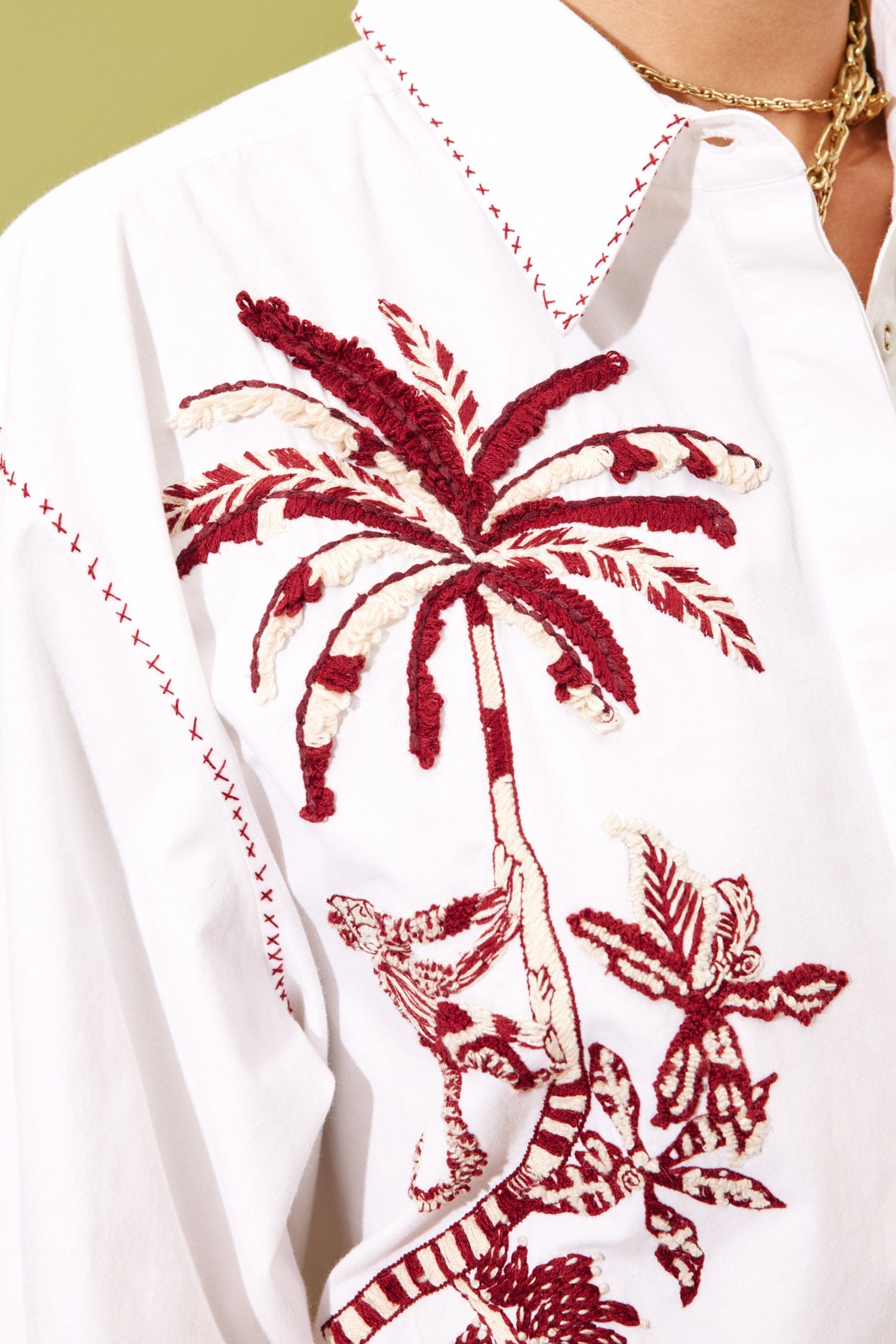 Alemäis Odie Embroidered Shirt chemise coton brodé