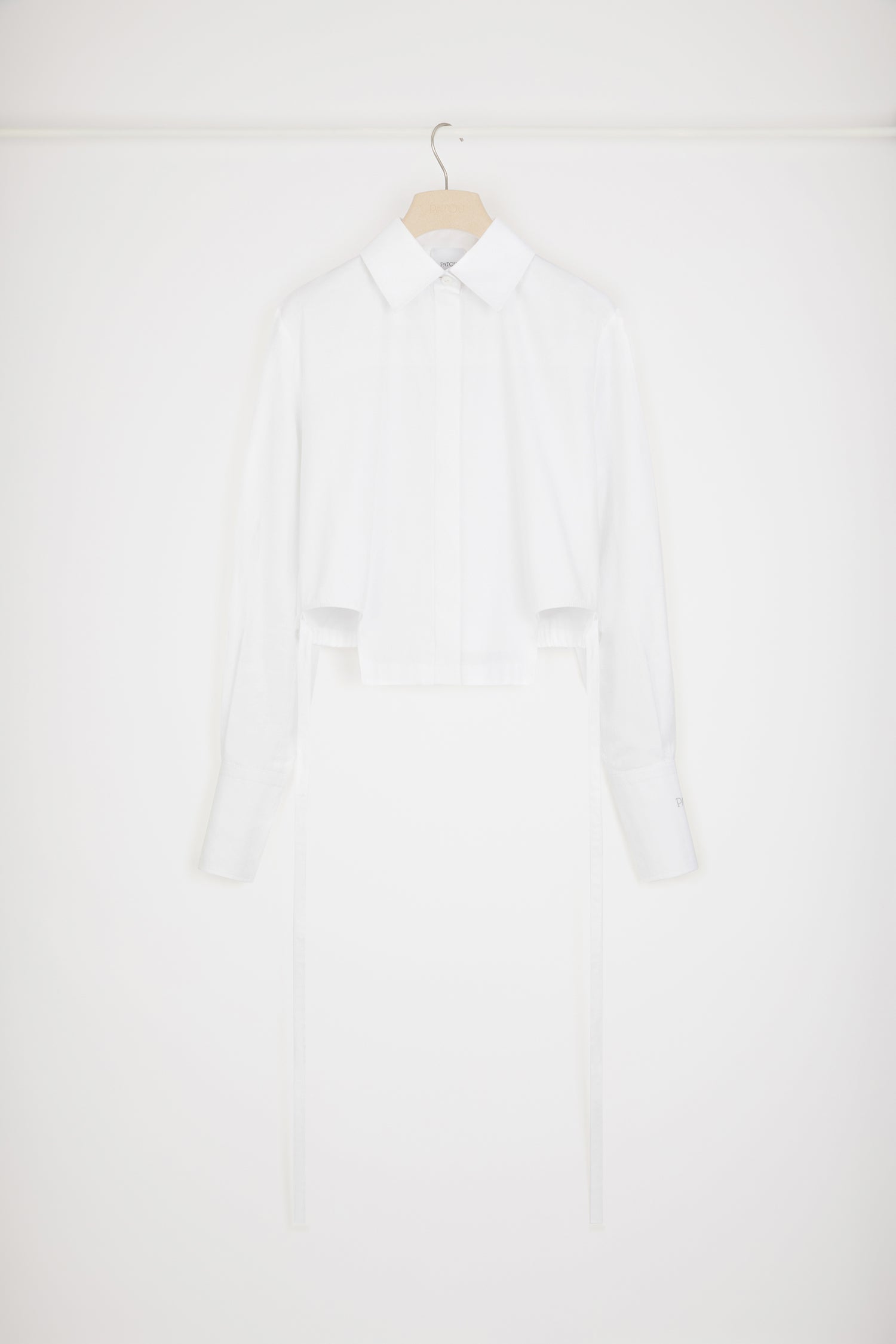 Patou BL026 chemise cropped coton bio blanche 34-44