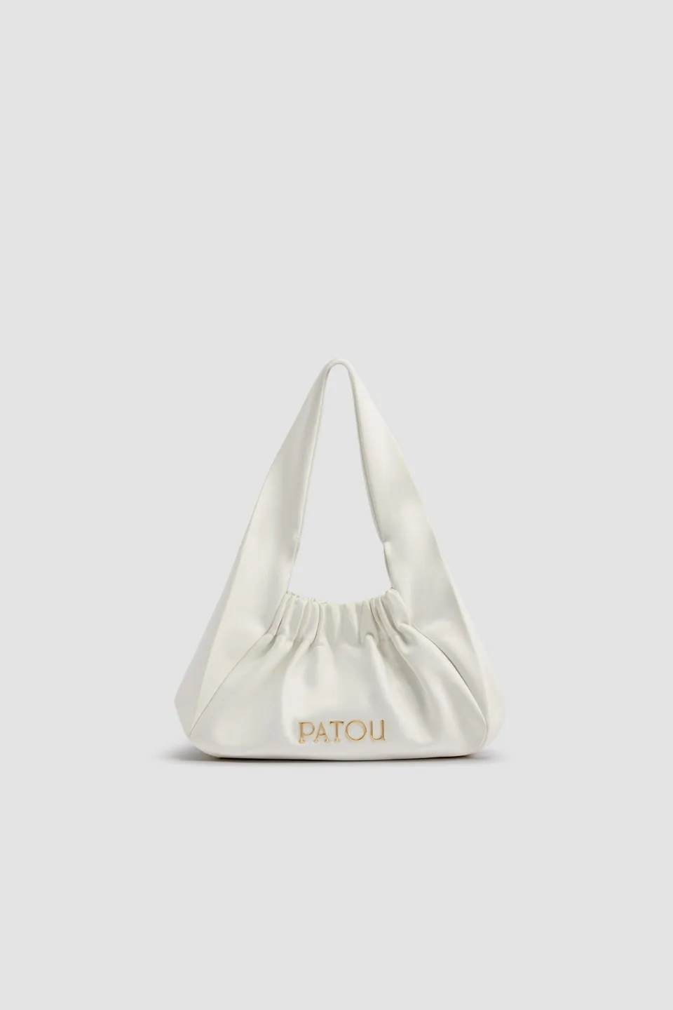 Patou Biscuit AC054 sac satin blanc hobo