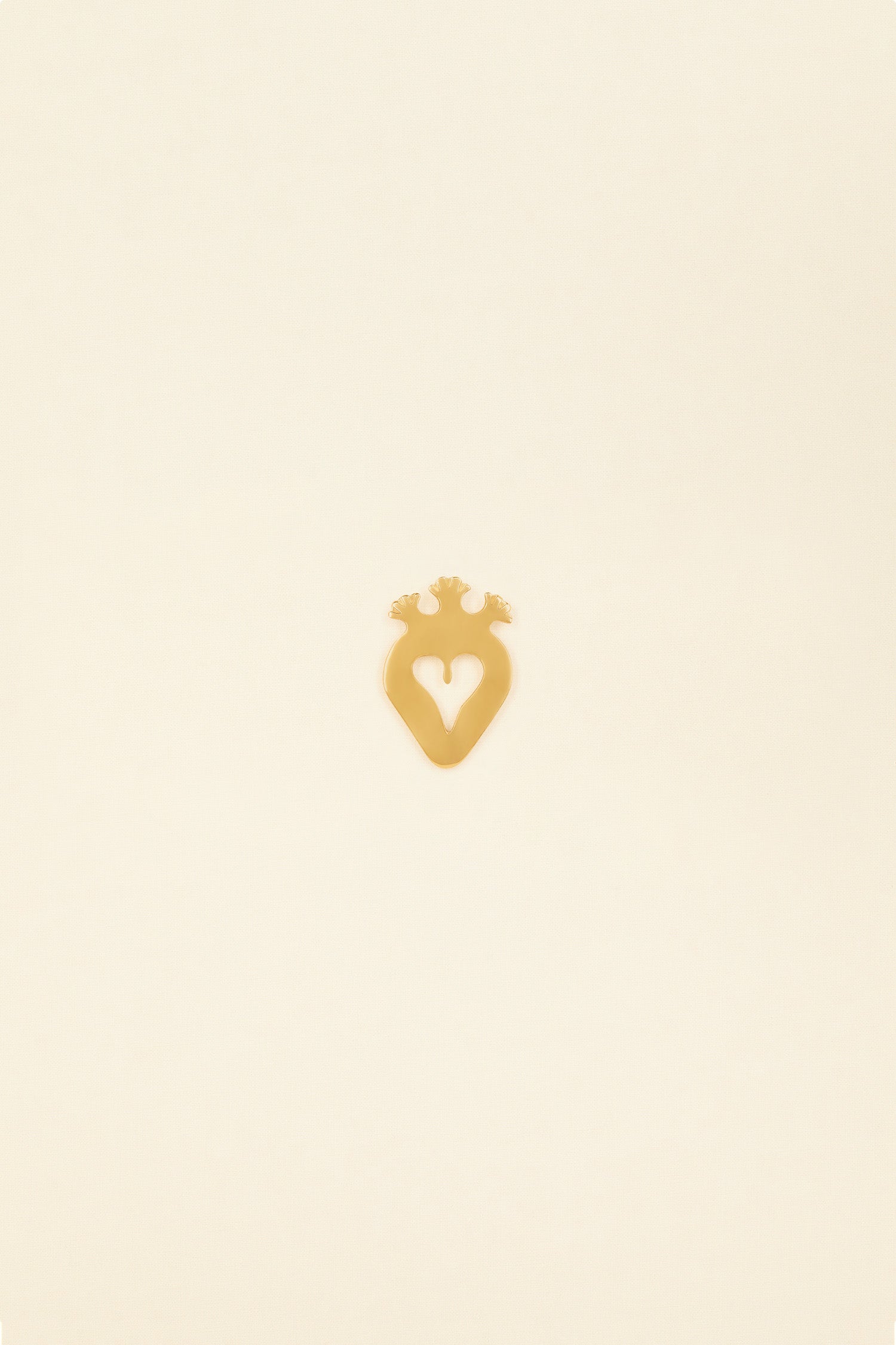 Patou JW048 broche coeur laiton doré taille unique