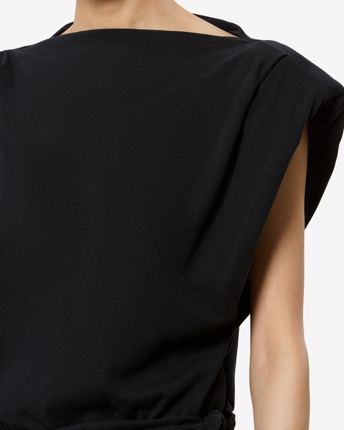 Isabel Marant Marielle RO0874 robe coton noir drapée