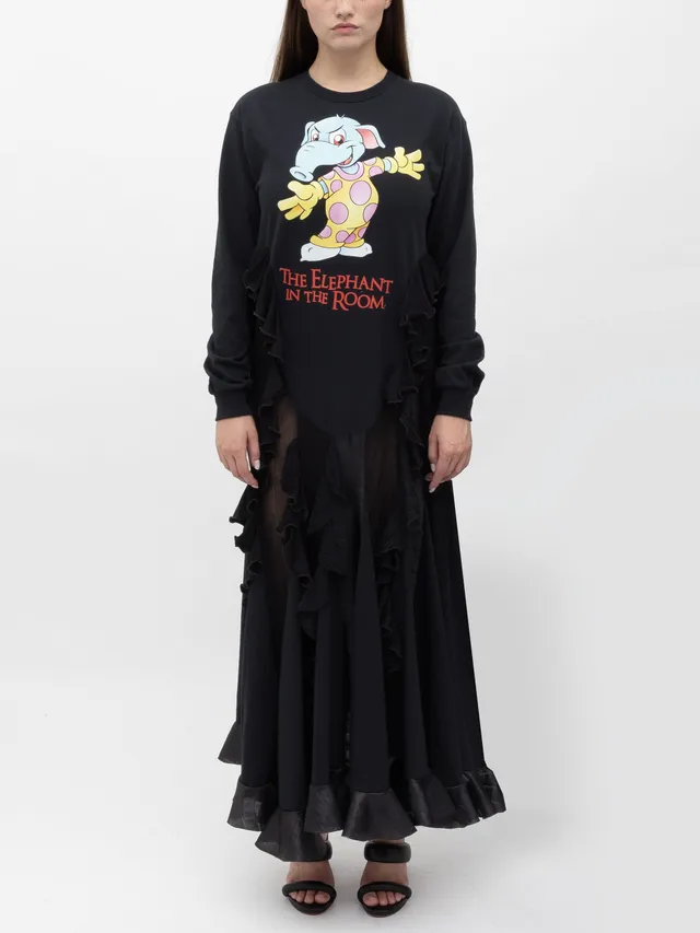 Ester Manas T-shirt Drama Dress robe sweat volants