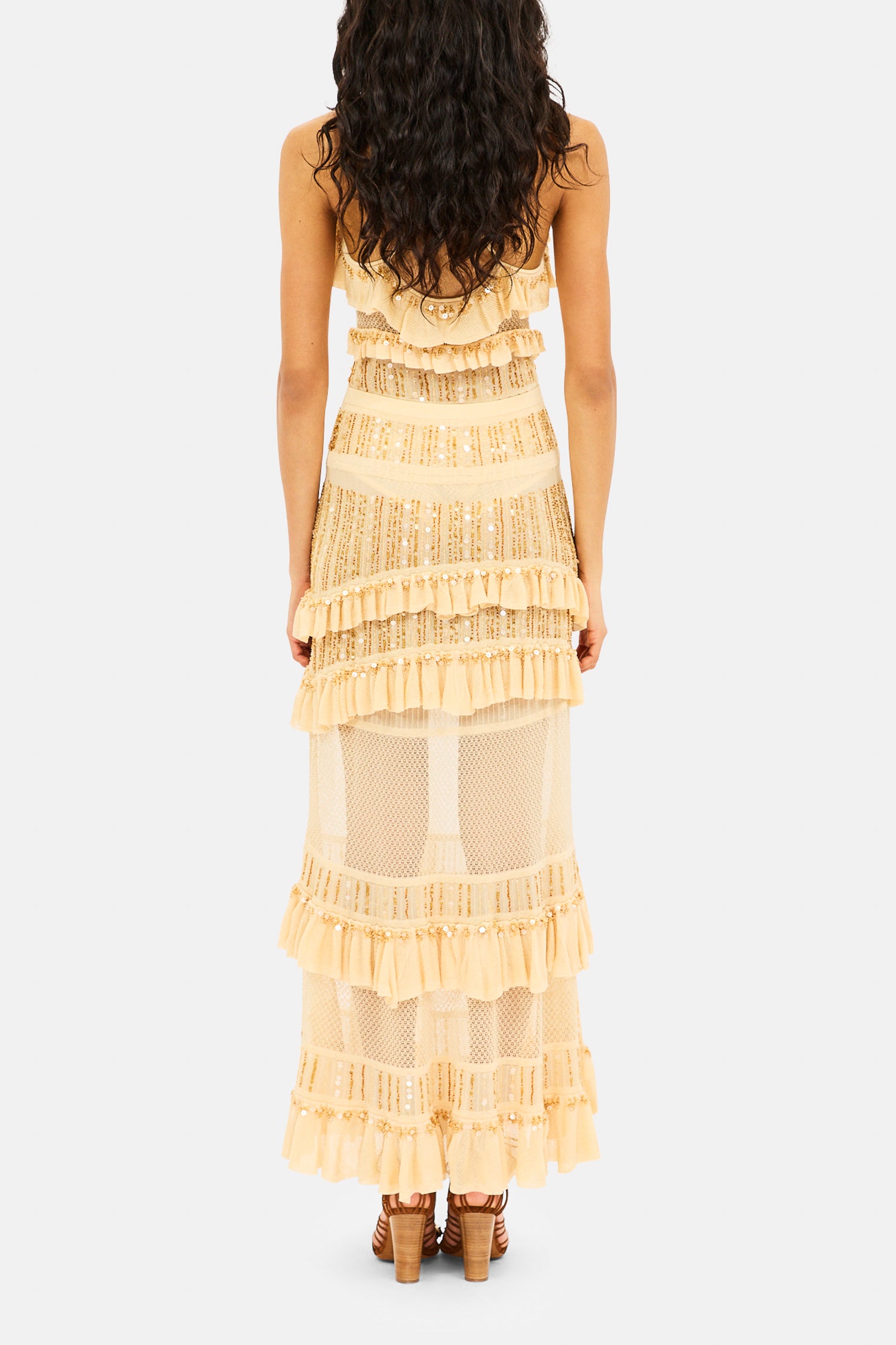 Ulla Johnson Nico SP270744 body maille Cowrie volants