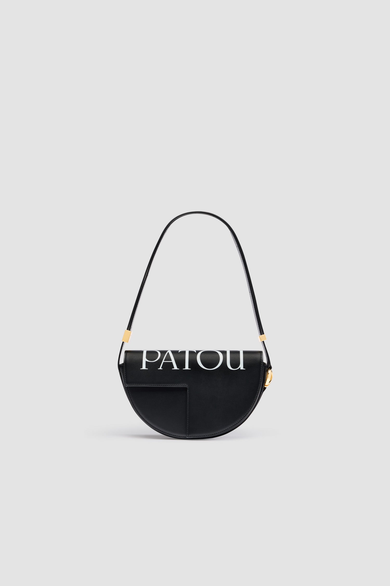 Patou Sac Le Patou Cuir Noir Blanc BA022 Bandoulière