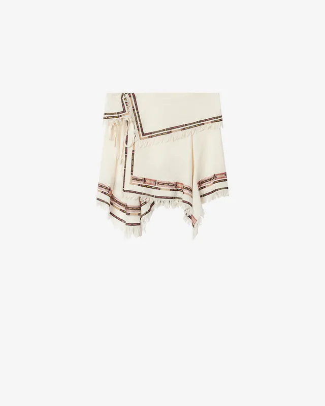 Isabel Marant Feriel jupe soie écru portefeuille